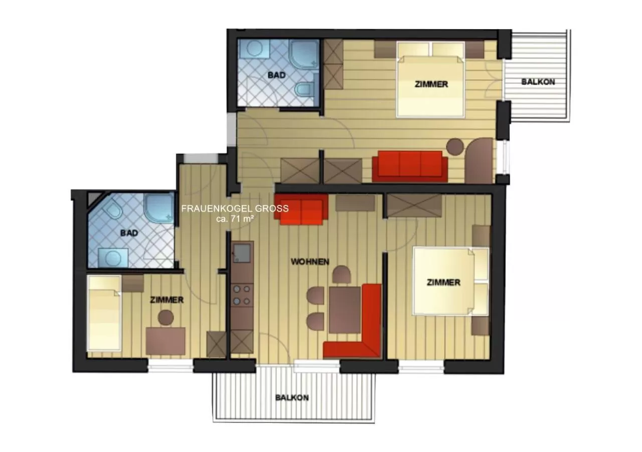 Photo of the whole room in Appartement-Pension Kendlbacher