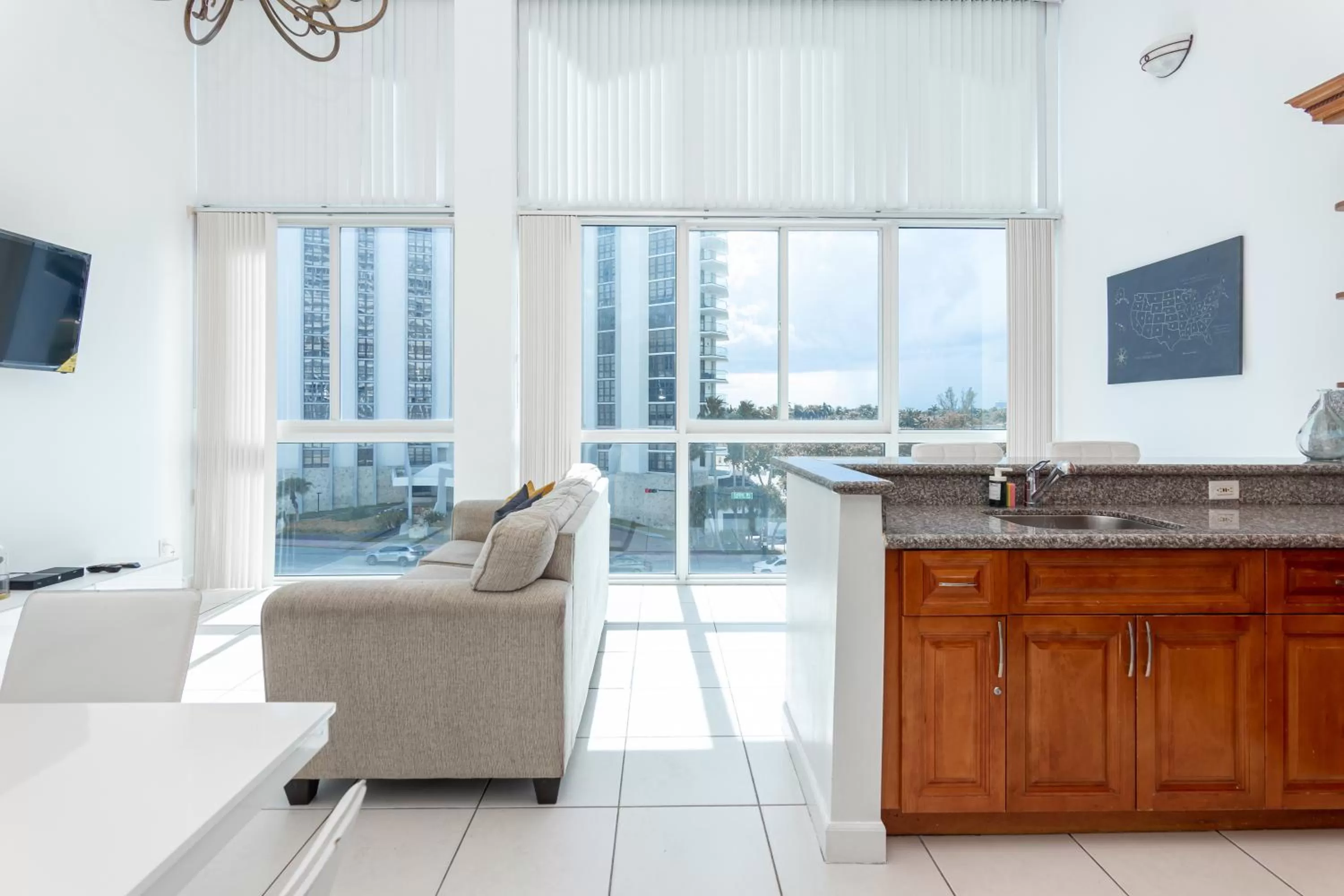 Living room in Girasole Rentals