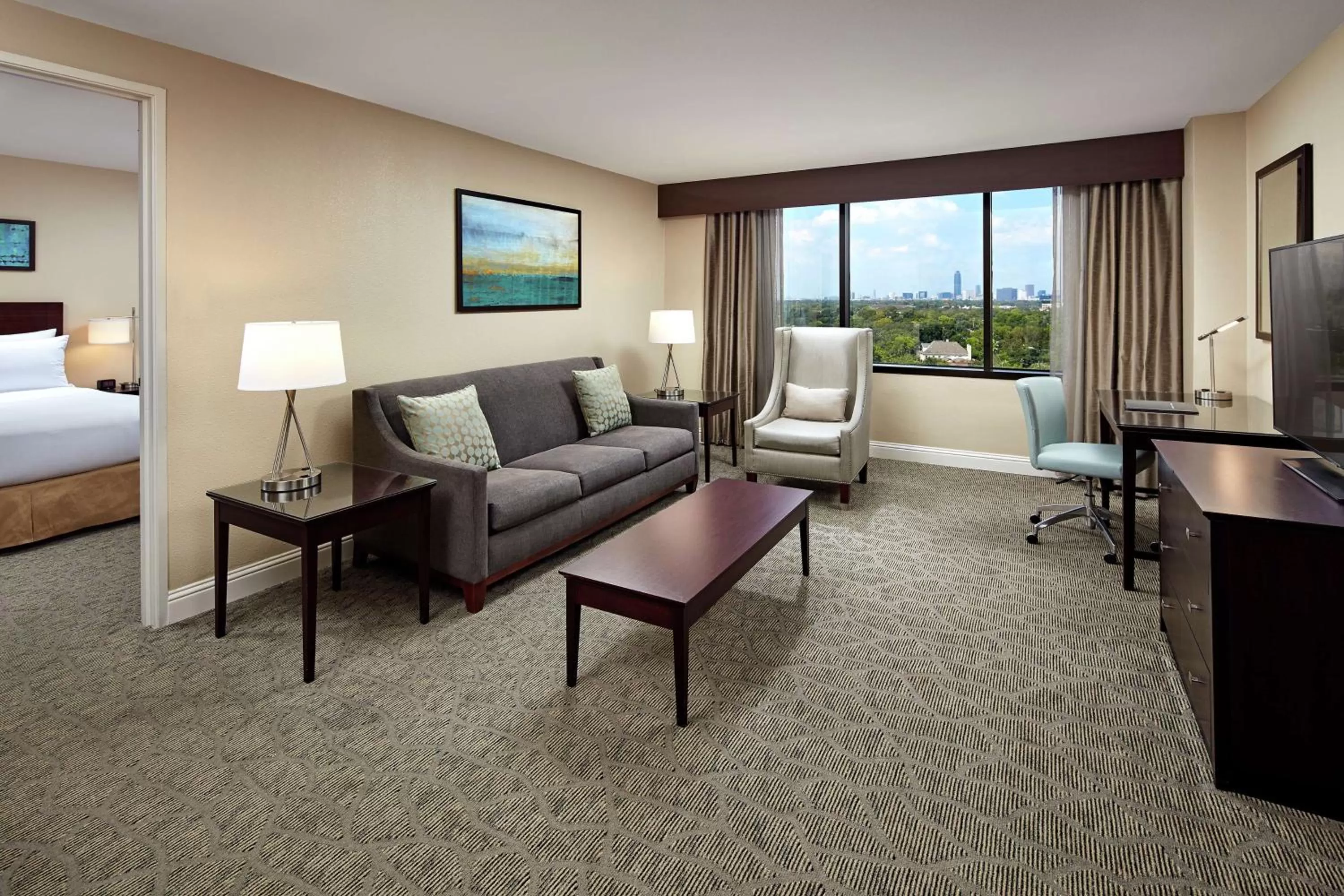One Bedroom King Suite - Disability Access/Bath Tub in Hilton Houston Plaza/Medical Center