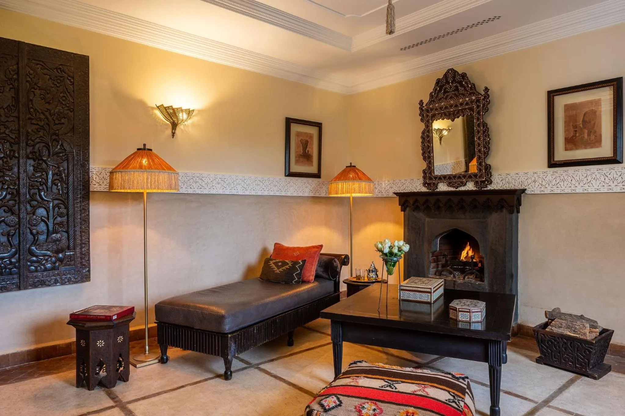 Living room in La Villa des Orangers - Relais & Châteaux