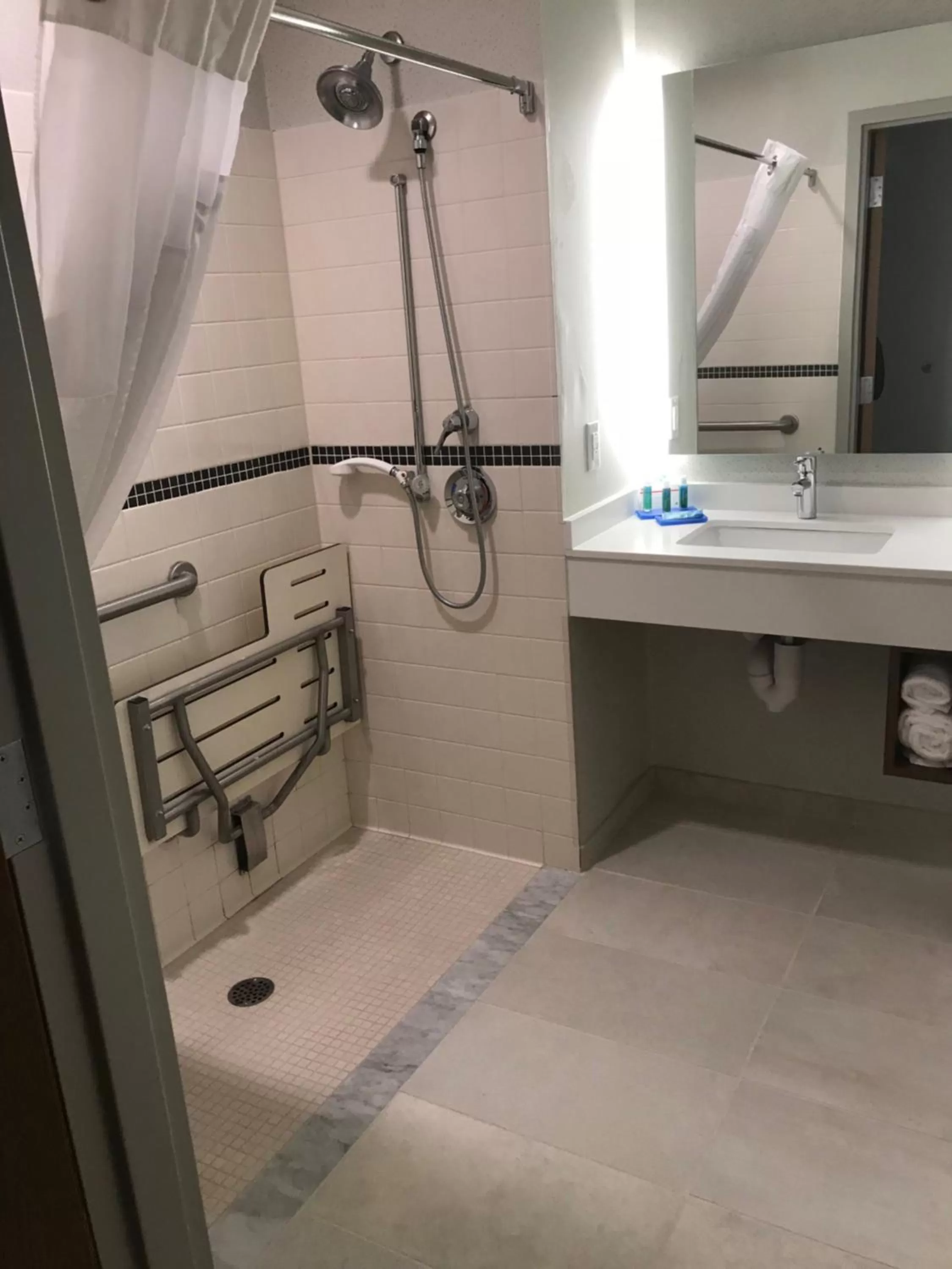 Shower in Holiday Inn Express Rochester-Victor by IHG