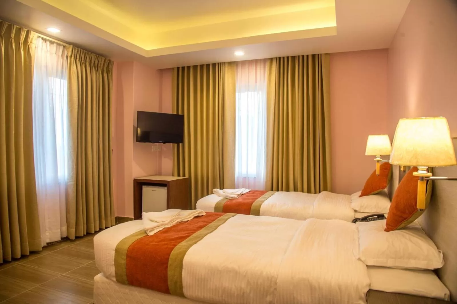 TV and multimedia, Bed in Hotel Krishna Kathmandu