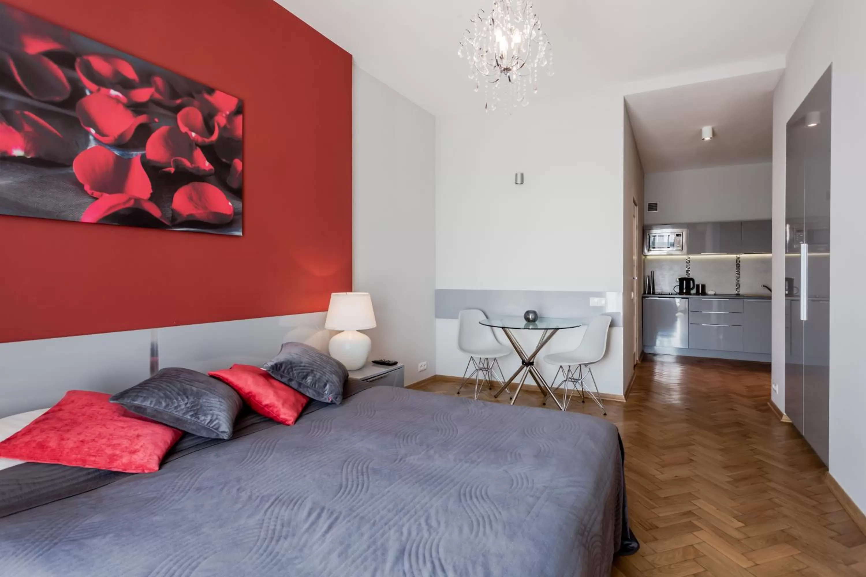 Living room, Bed in 4Seasons﻿ Apartments Cracow