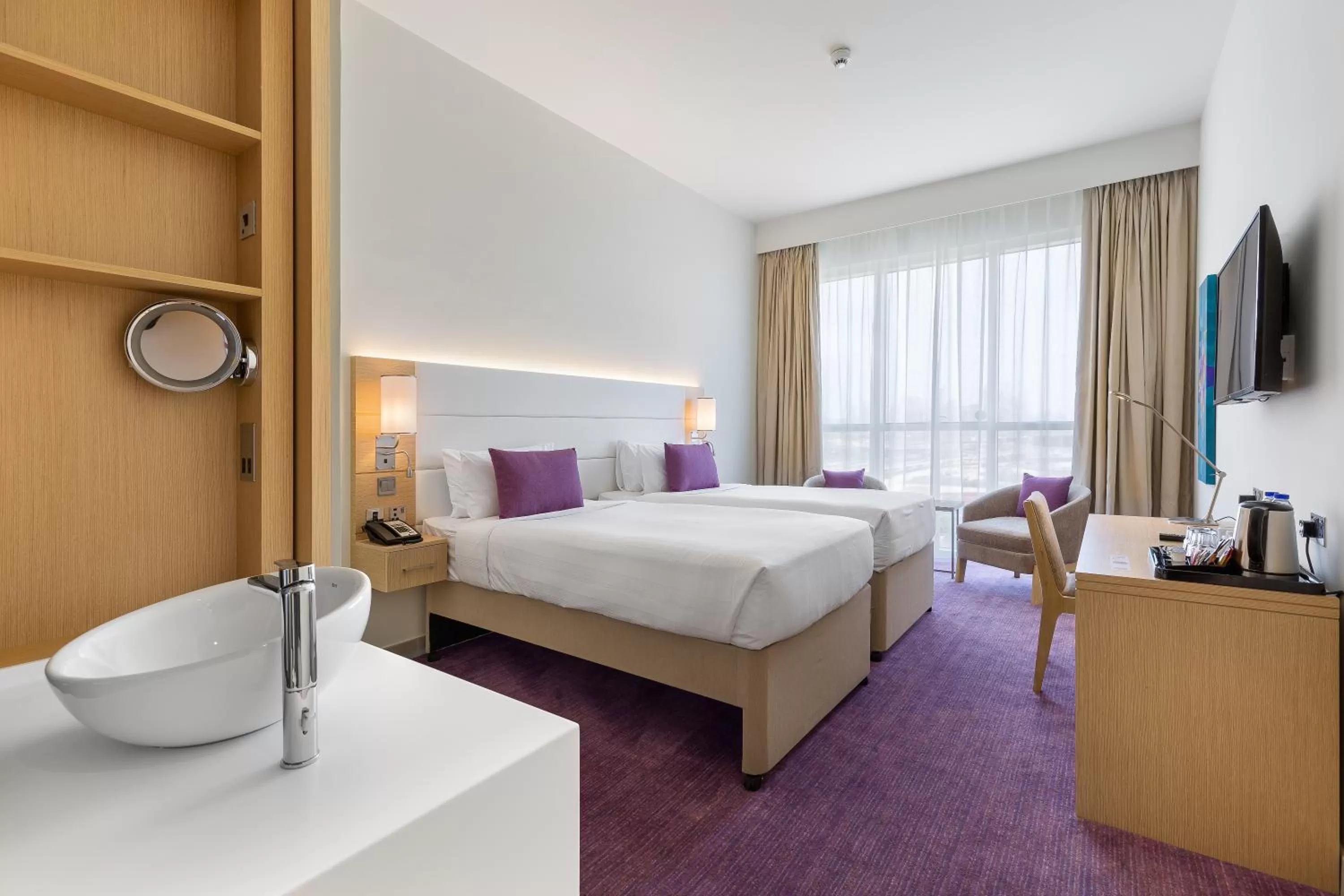 Photo of the whole room, Bed in Premier Inn Dubai Ibn Battuta Mall