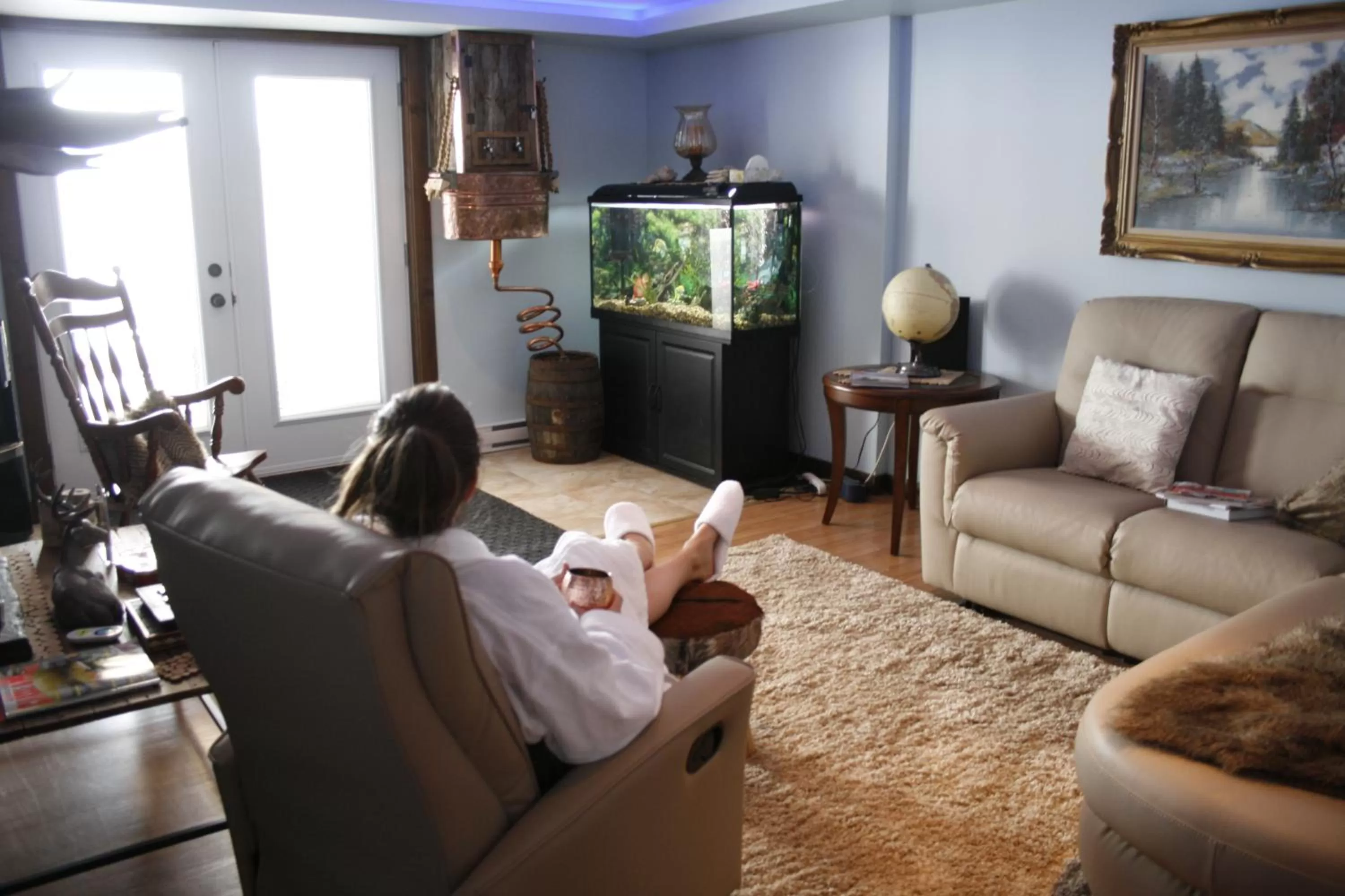 Seating Area in Auberge et Chalets sur le Lac