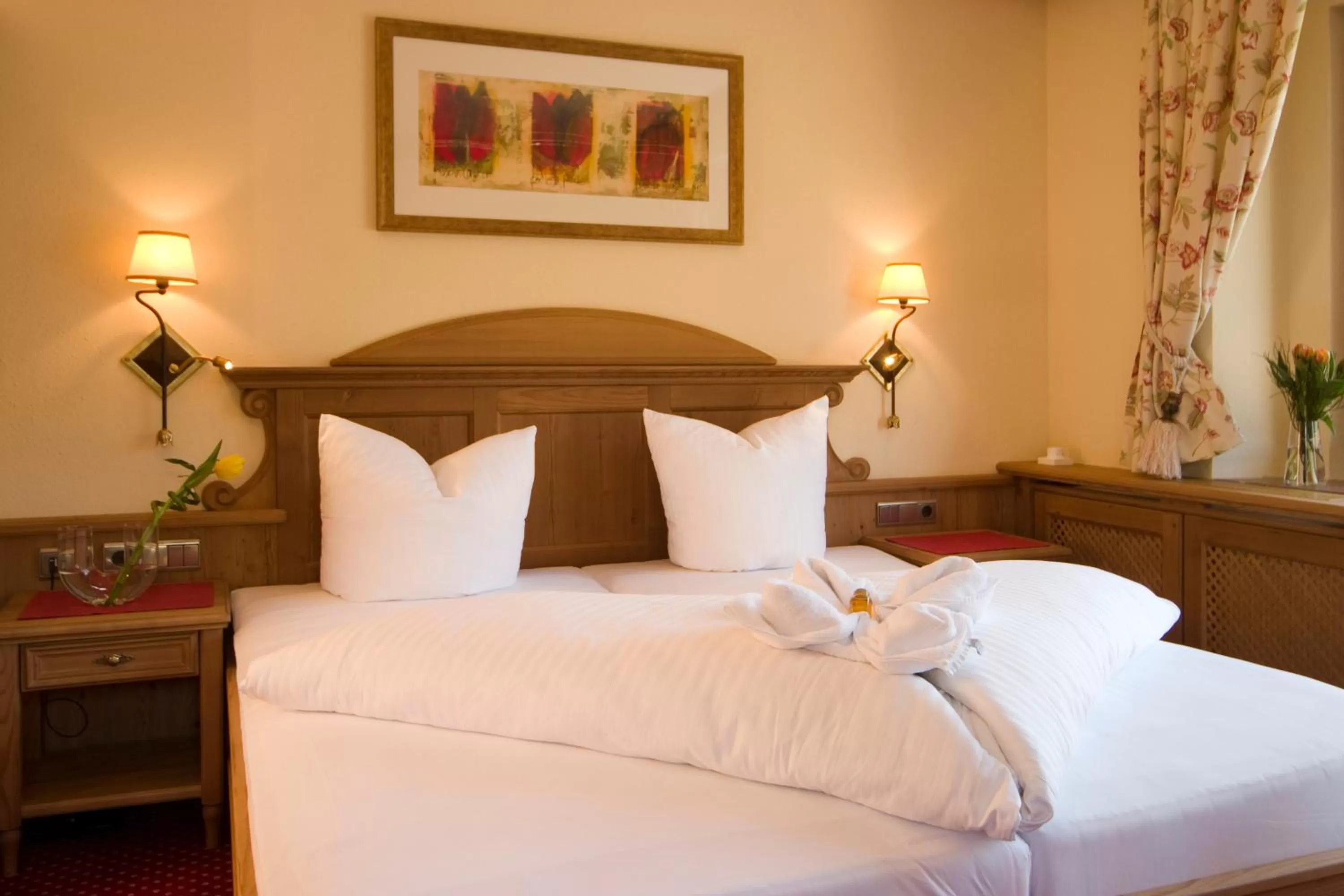 Bed in Huber Hotel Tramserhof