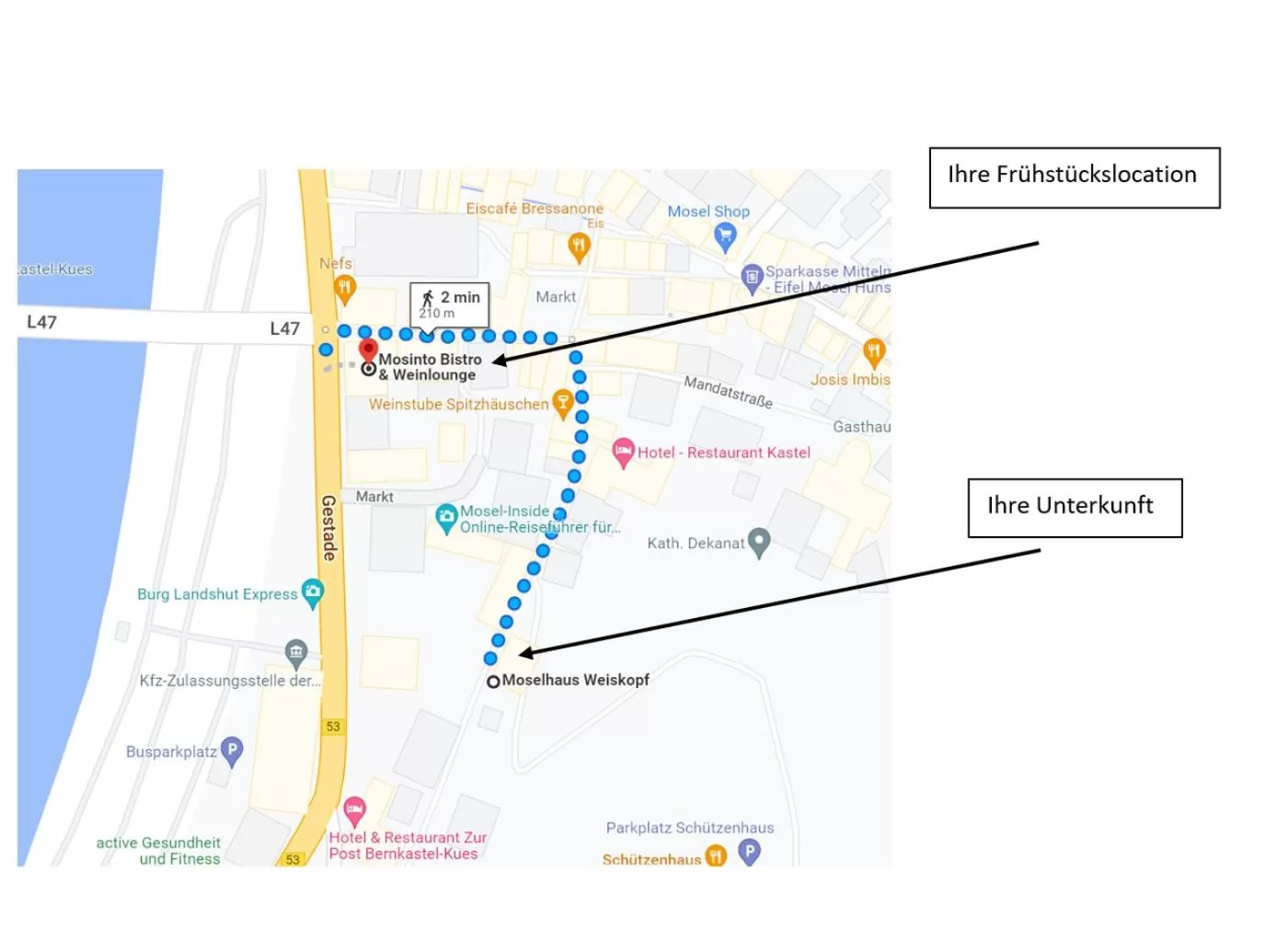 Restaurant/places to eat in Moselhaus Weiskopf
