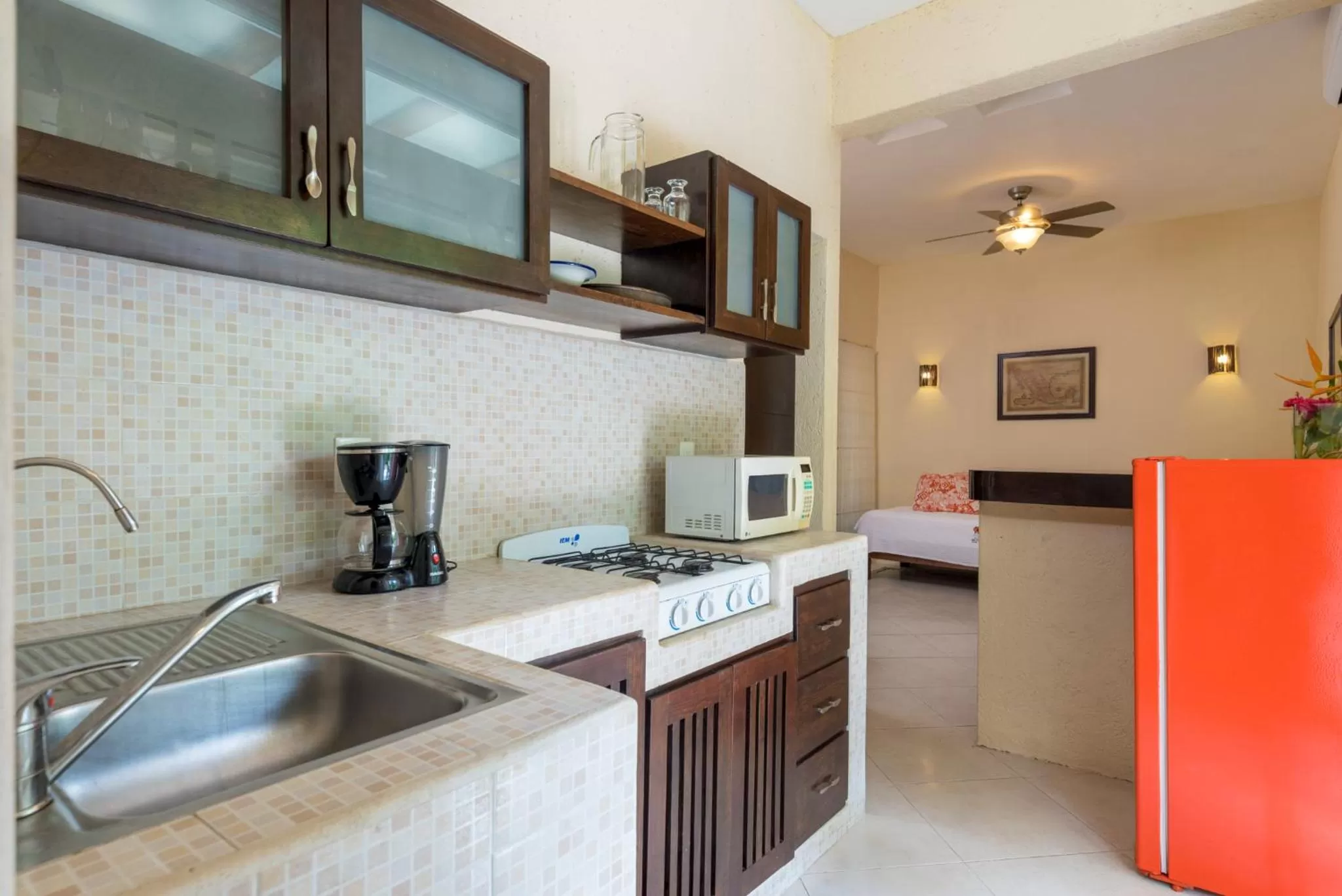 Kitchen or kitchenette in Villas El Encanto Cozumel