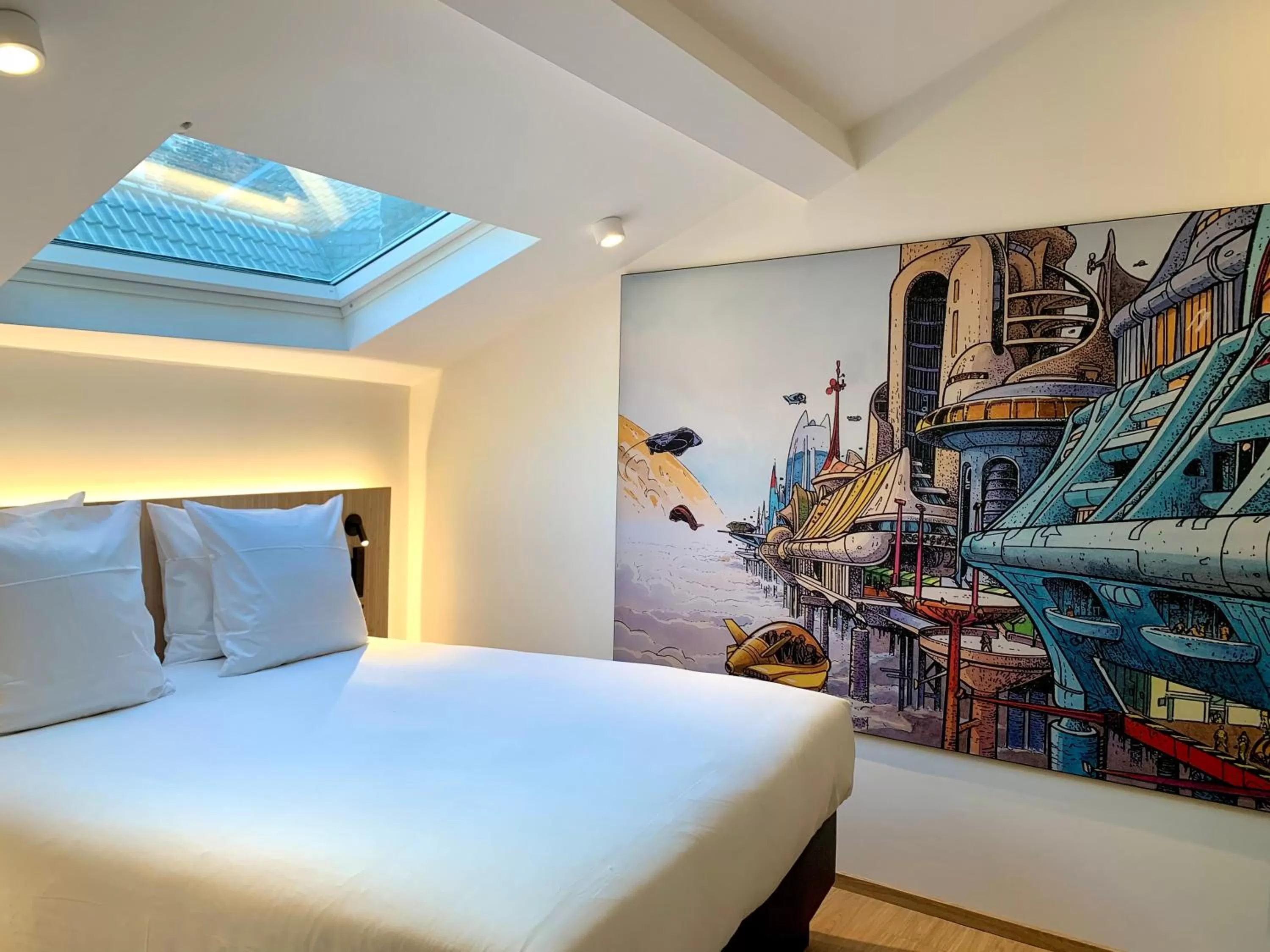 Bedroom, Bed in Comic Art Hotel