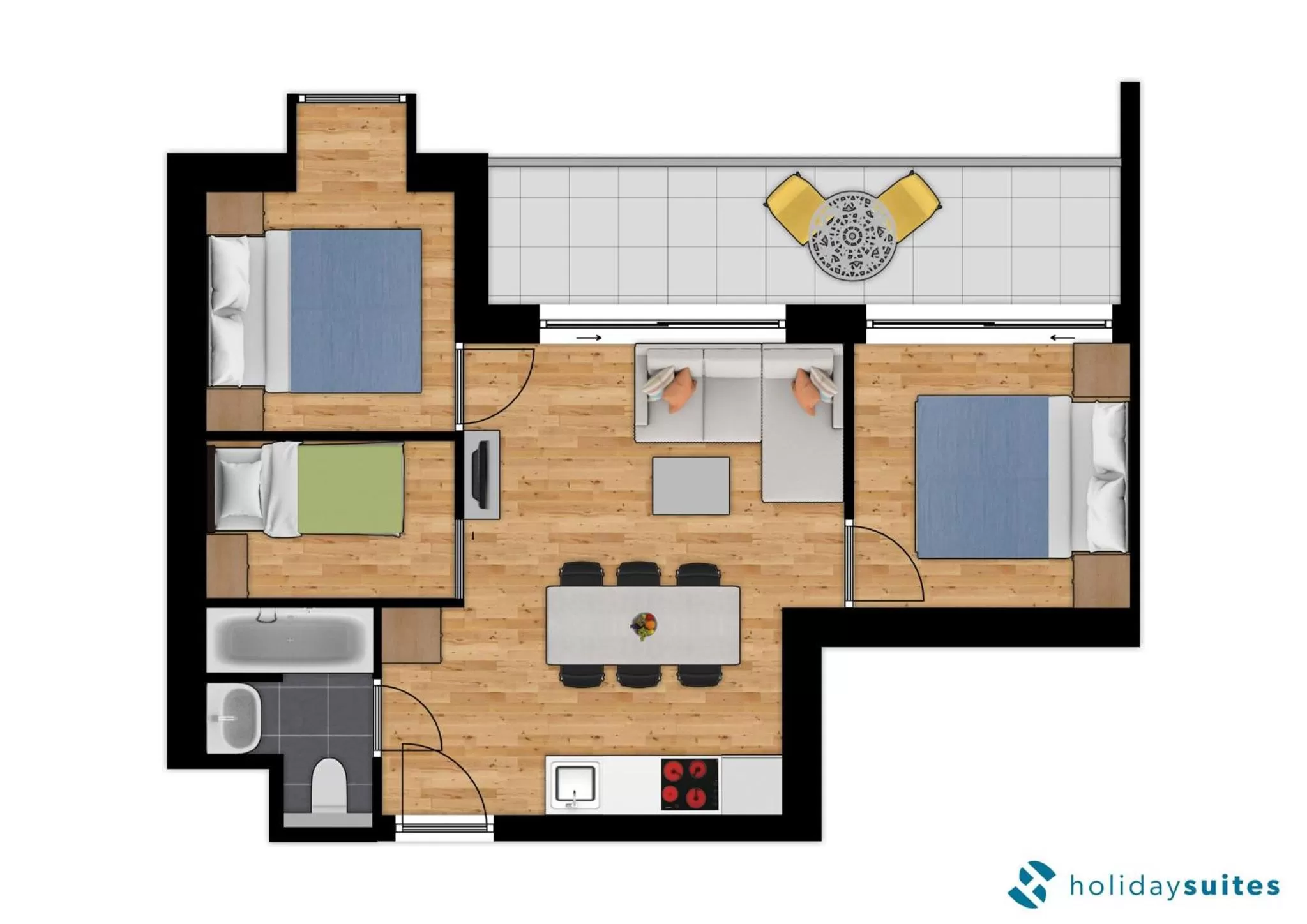 Floor plan in Holiday Suites Zeebrugge