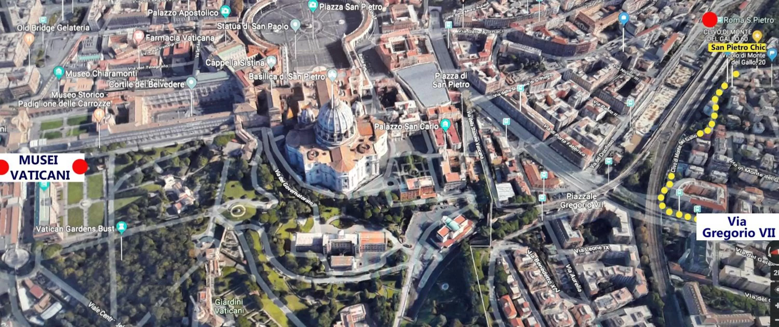 Text overlay, Bird's-eye View in San Pietro Shabby Chic Apartment