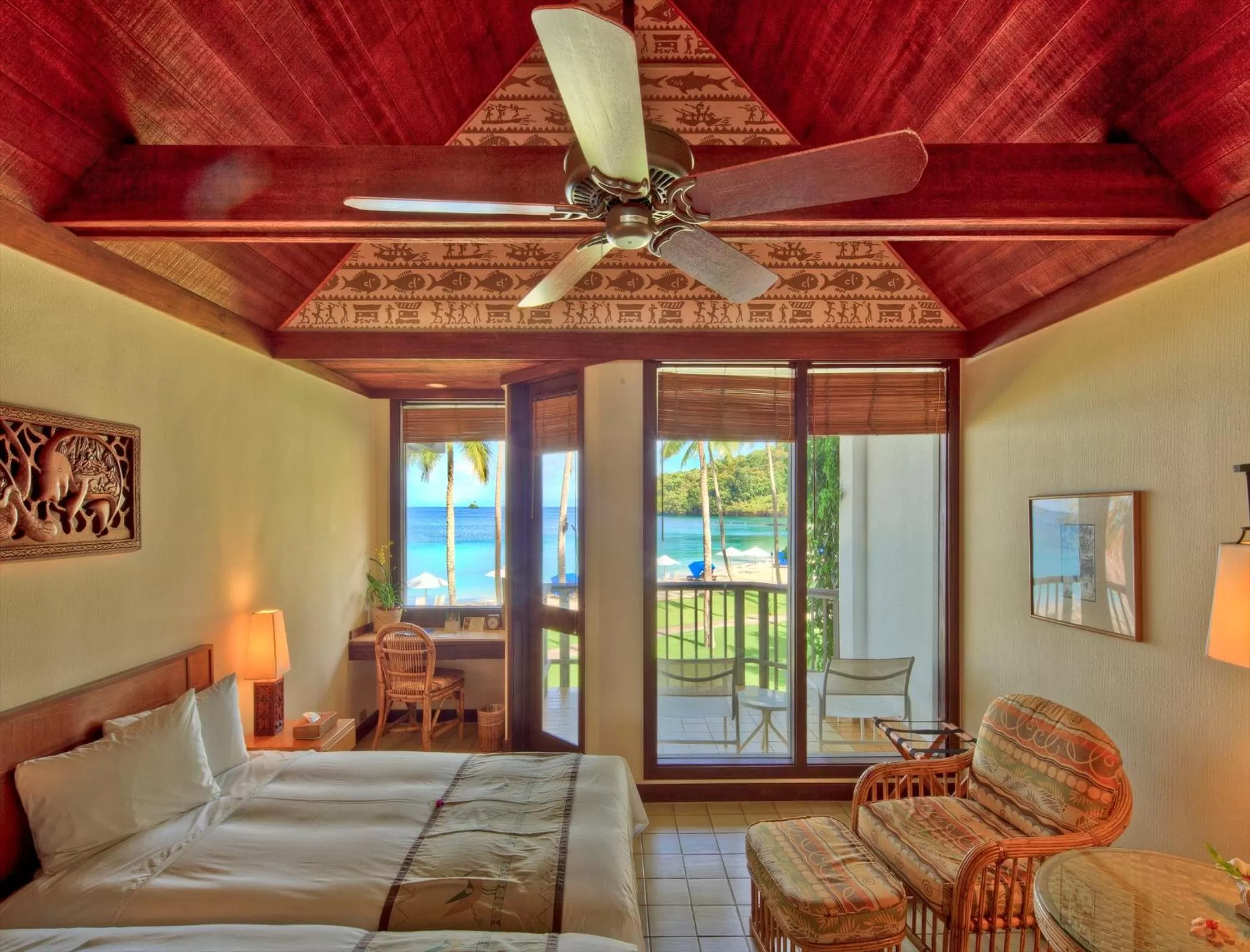 Bed in Palau Pacific Resort