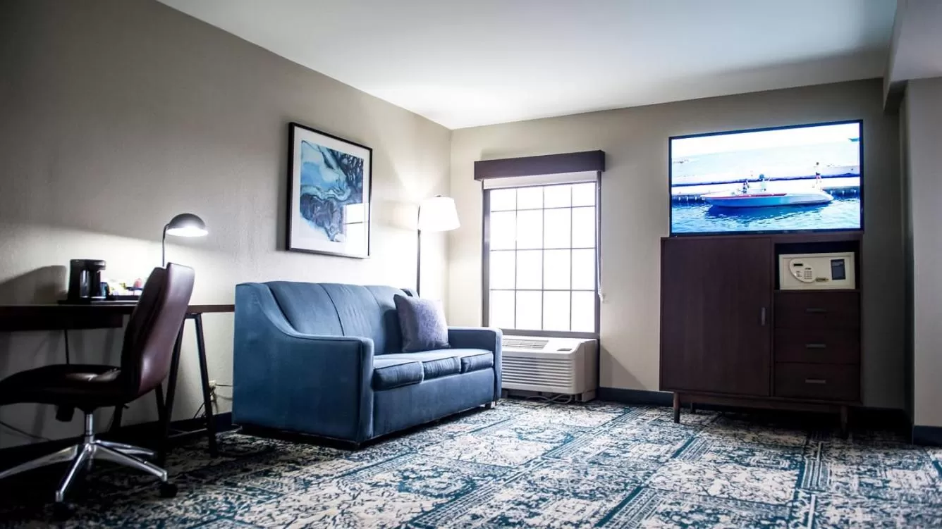 Traditional King Room with Sofa Bed and Roll-in Shower - Mobility Accessible in Four Points by Sheraton Greensboro Airport