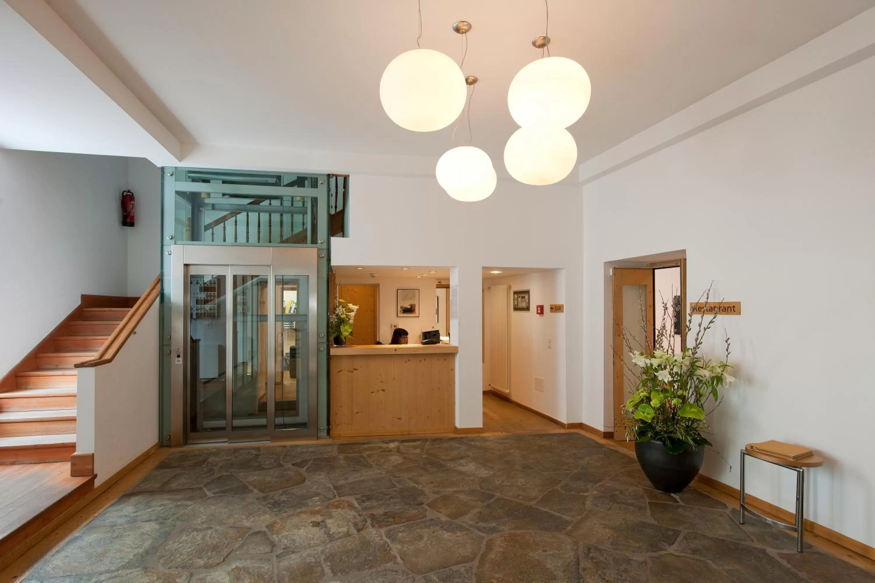 Lobby or reception in Hotel Müller - mountain lodge