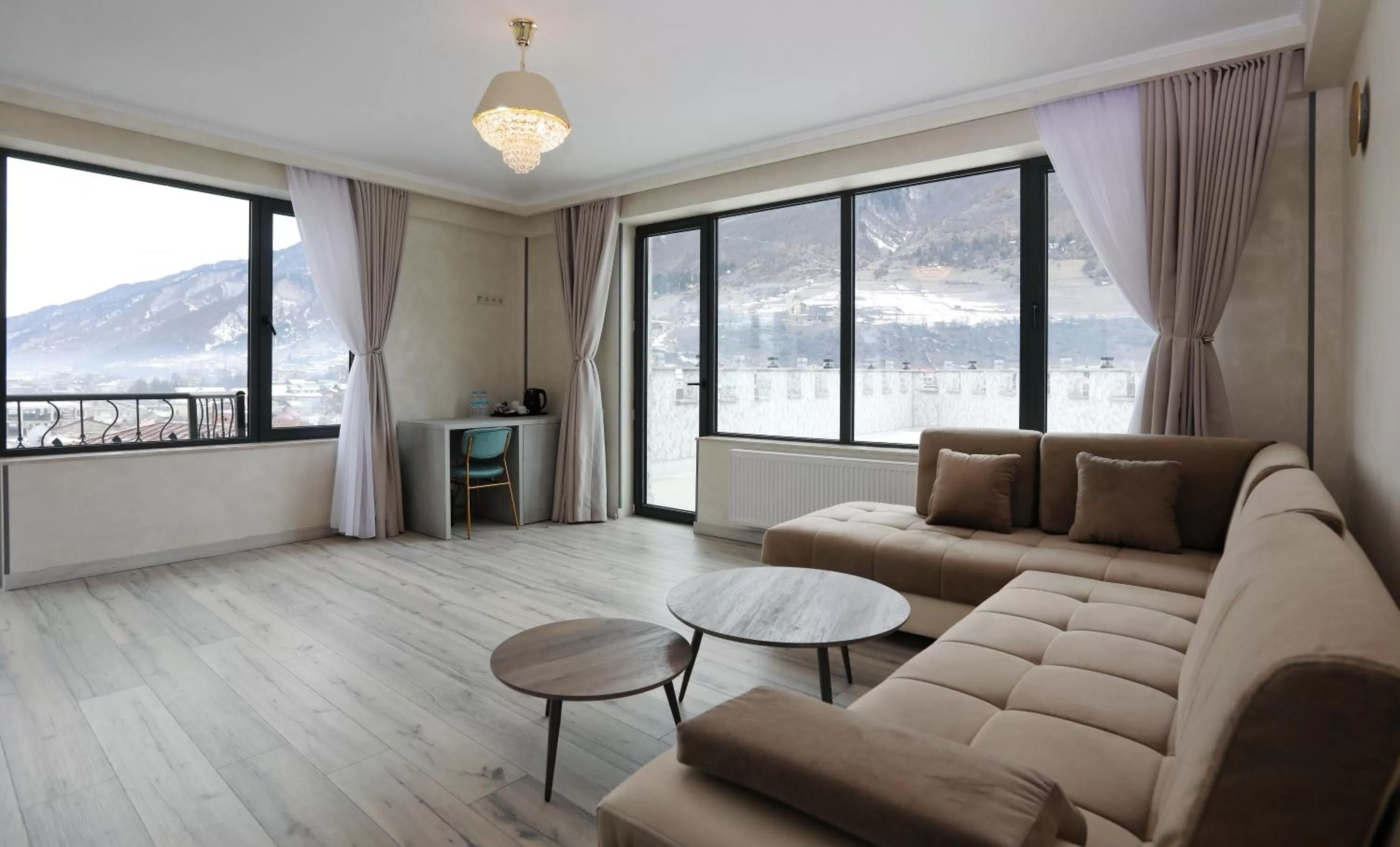 Mountain view, Seating Area in Sunset Terrace Mestia