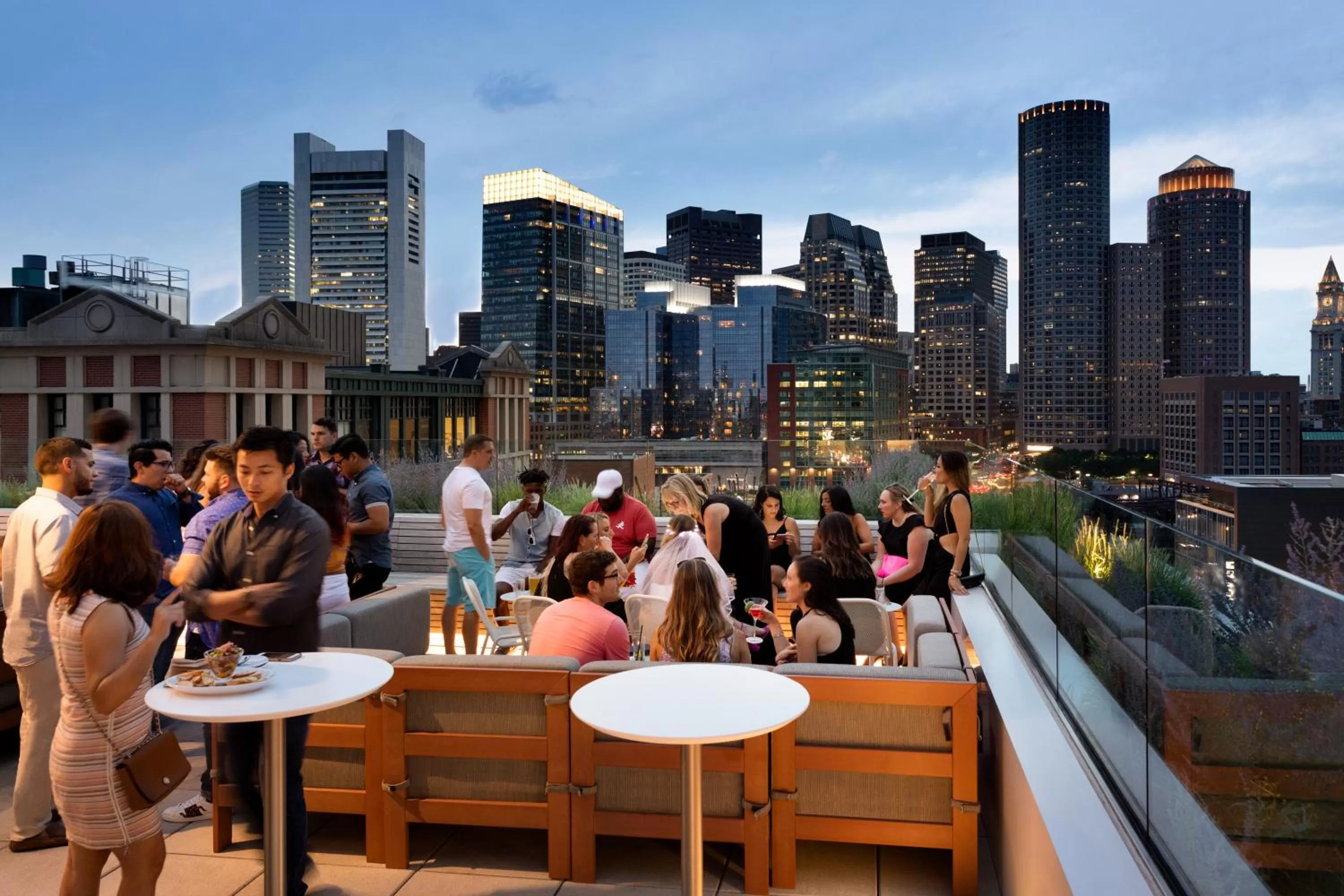 People in YOTEL Boston