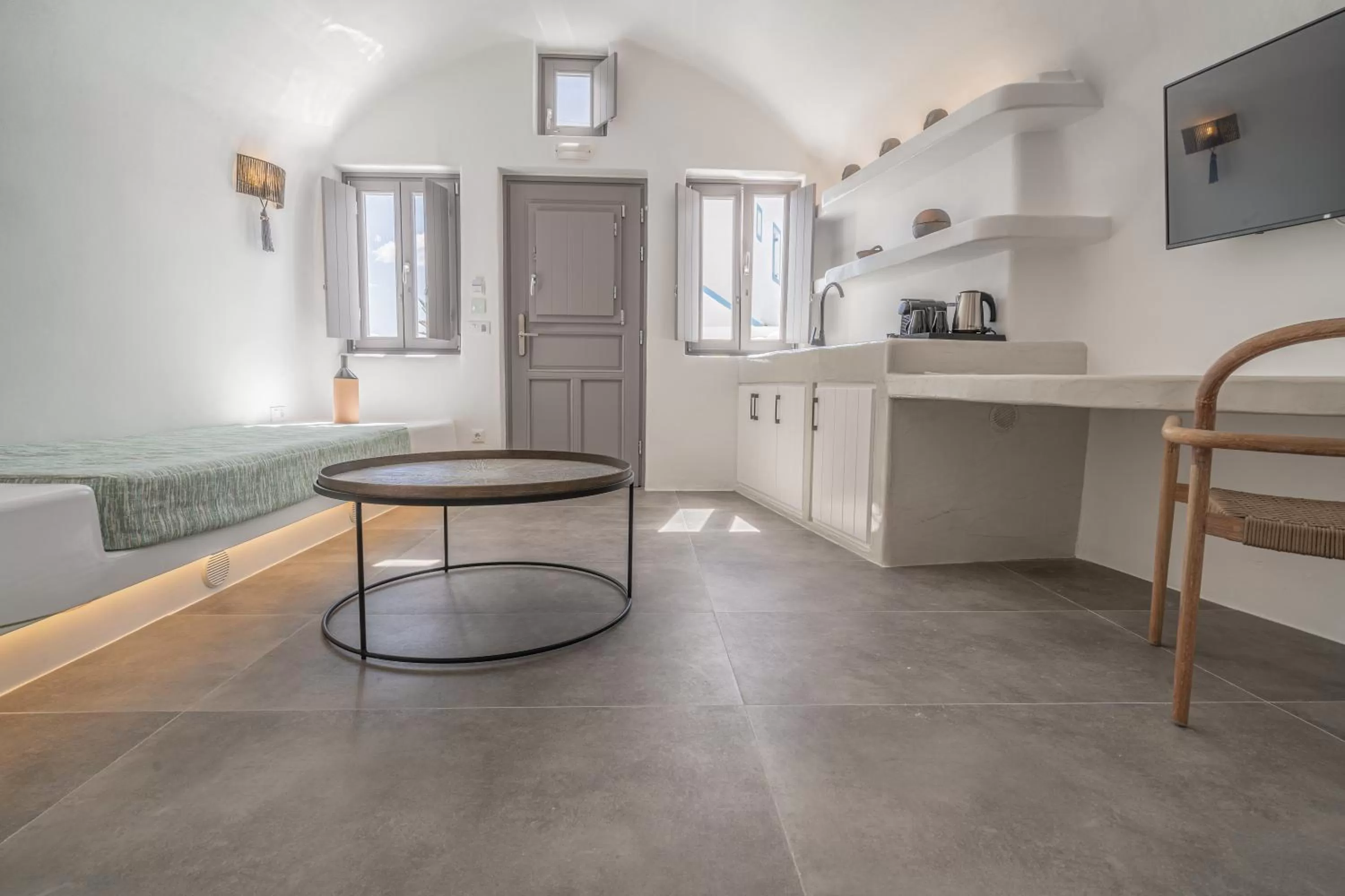 Kitchen or kitchenette in Eternity Suites Santorini