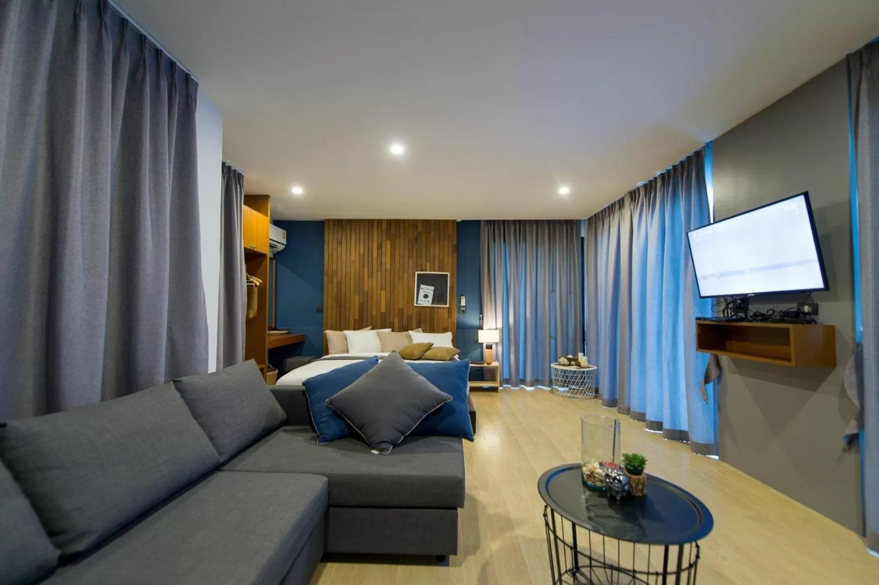 Living room, Bed in Ao Luek Panoramic Pool-SHA Plus