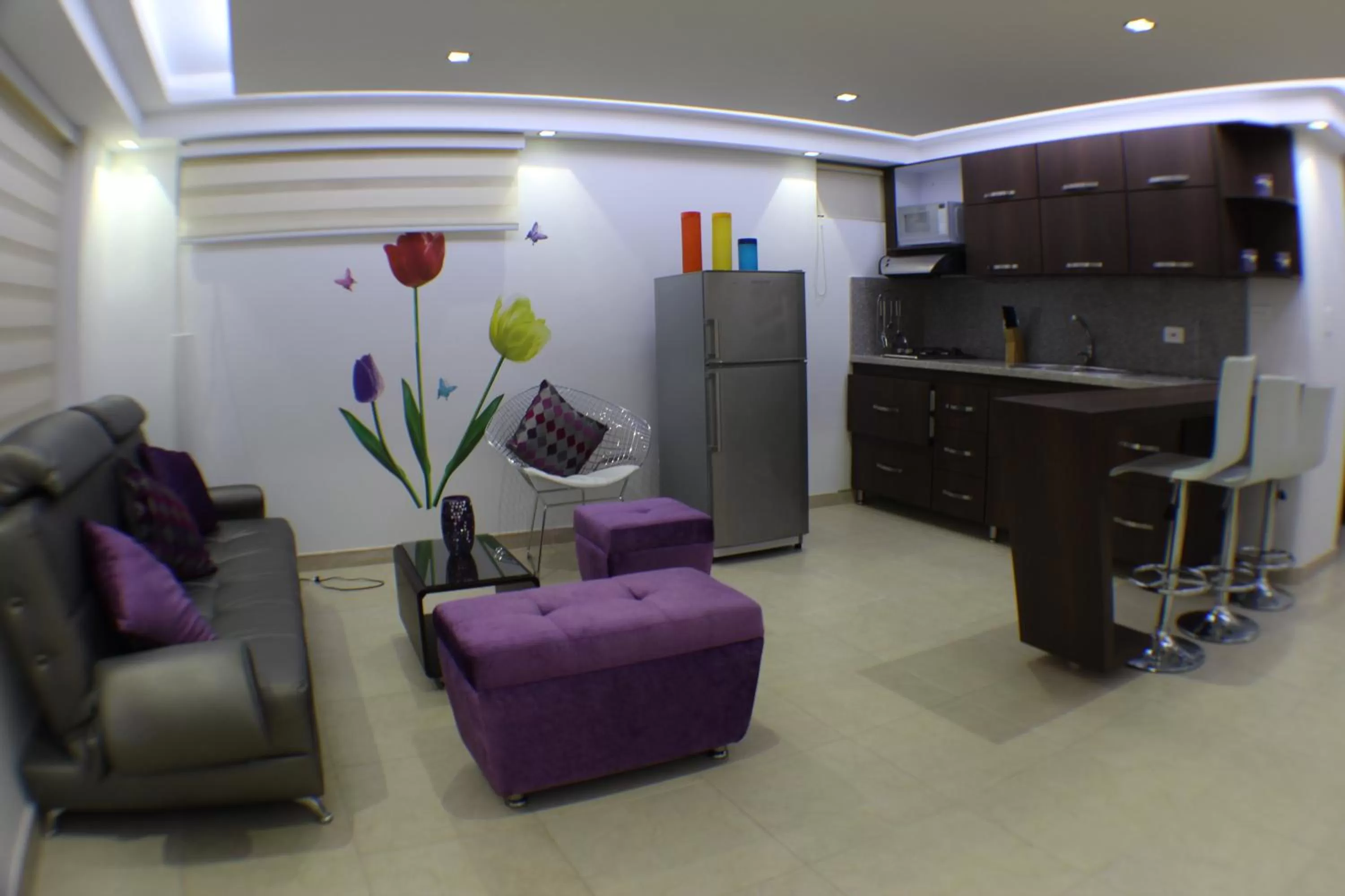 Kitchen or kitchenette in Sky Club Eco Hotel