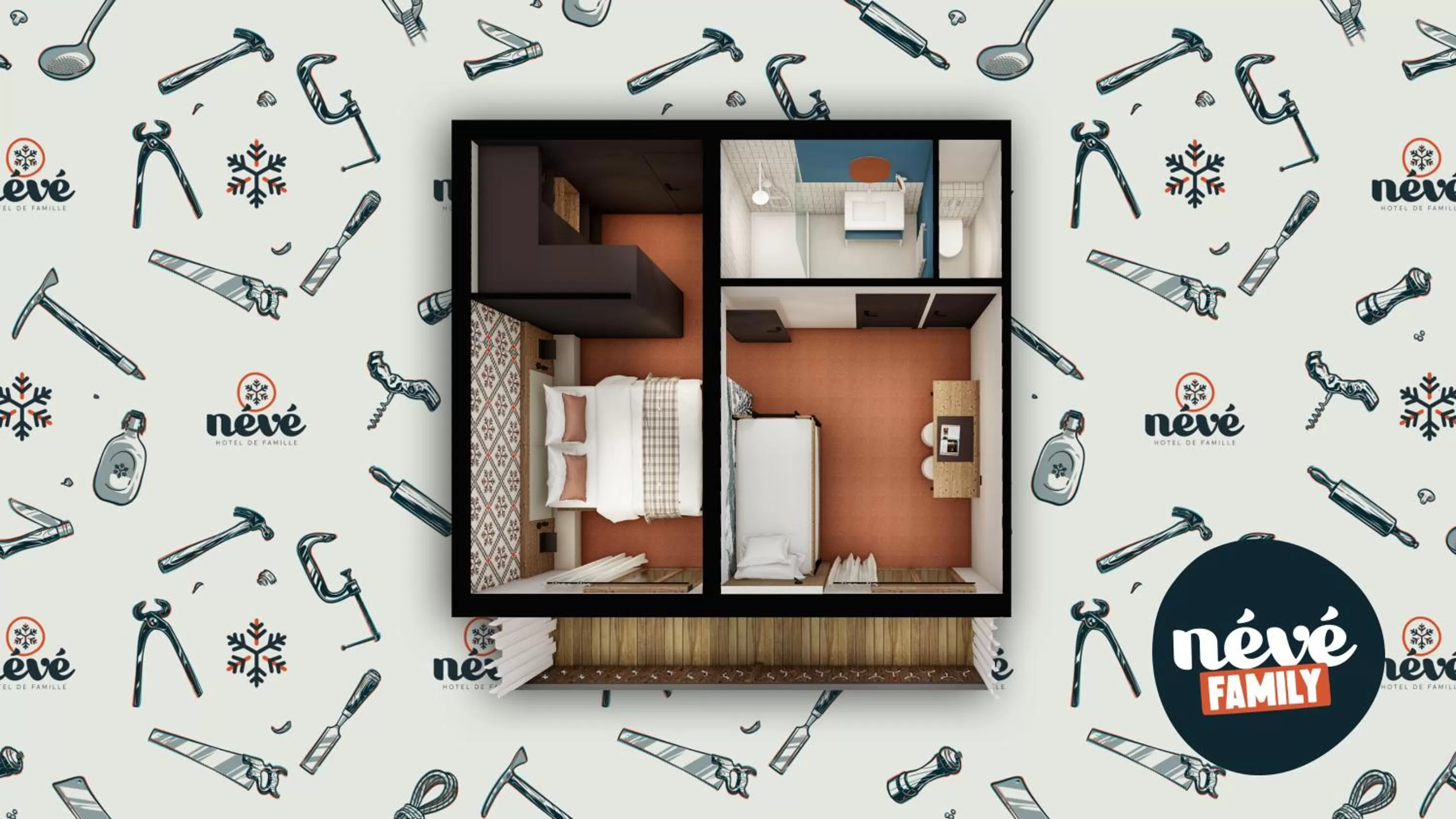 Floor plan in Hôtel Névé