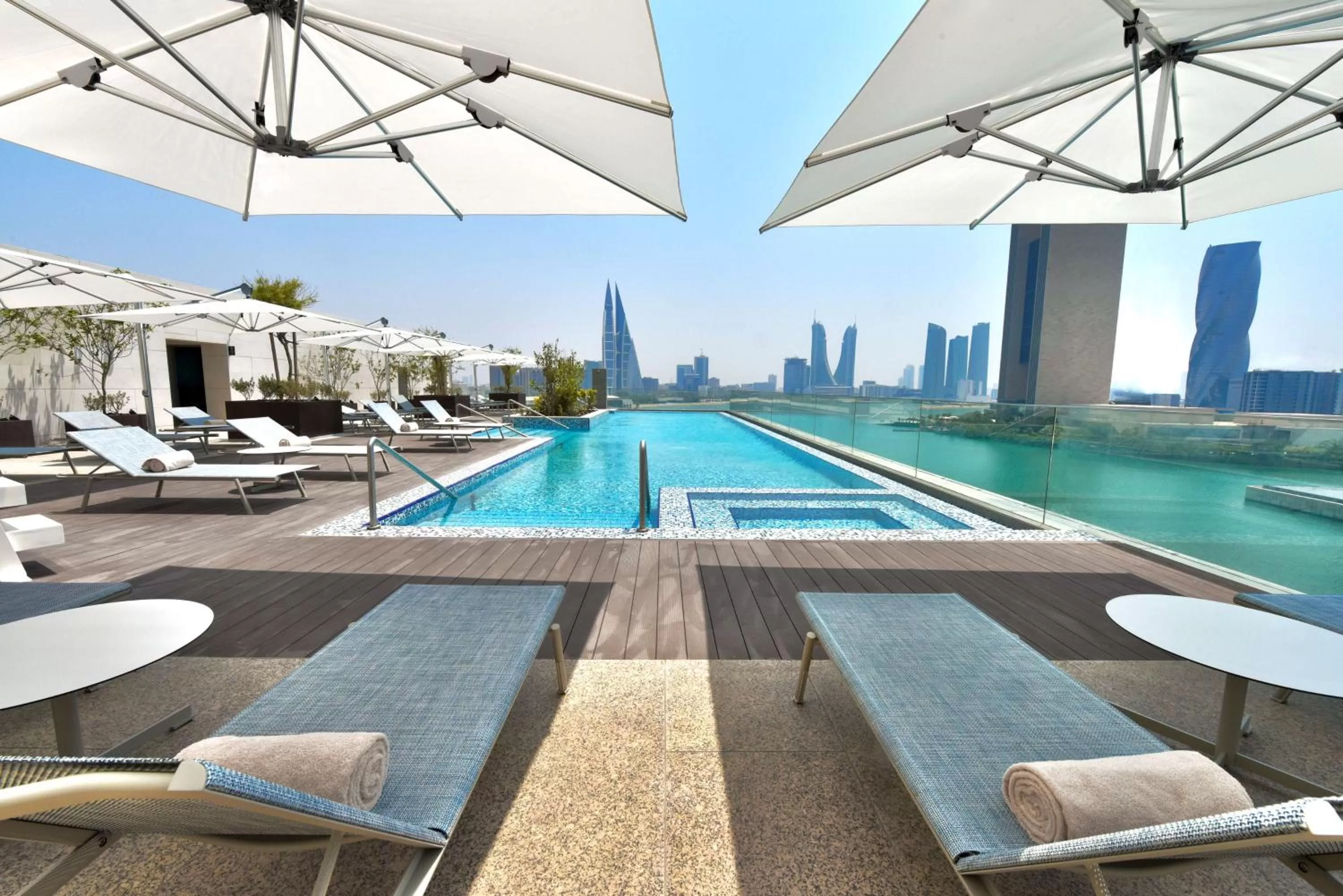 Pool view in Hilton Garden Inn Bahrain Bay