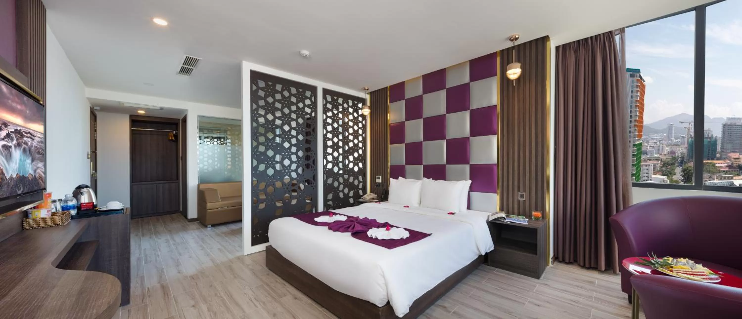 View (from property/room), Bed in V Hotel Nha Trang