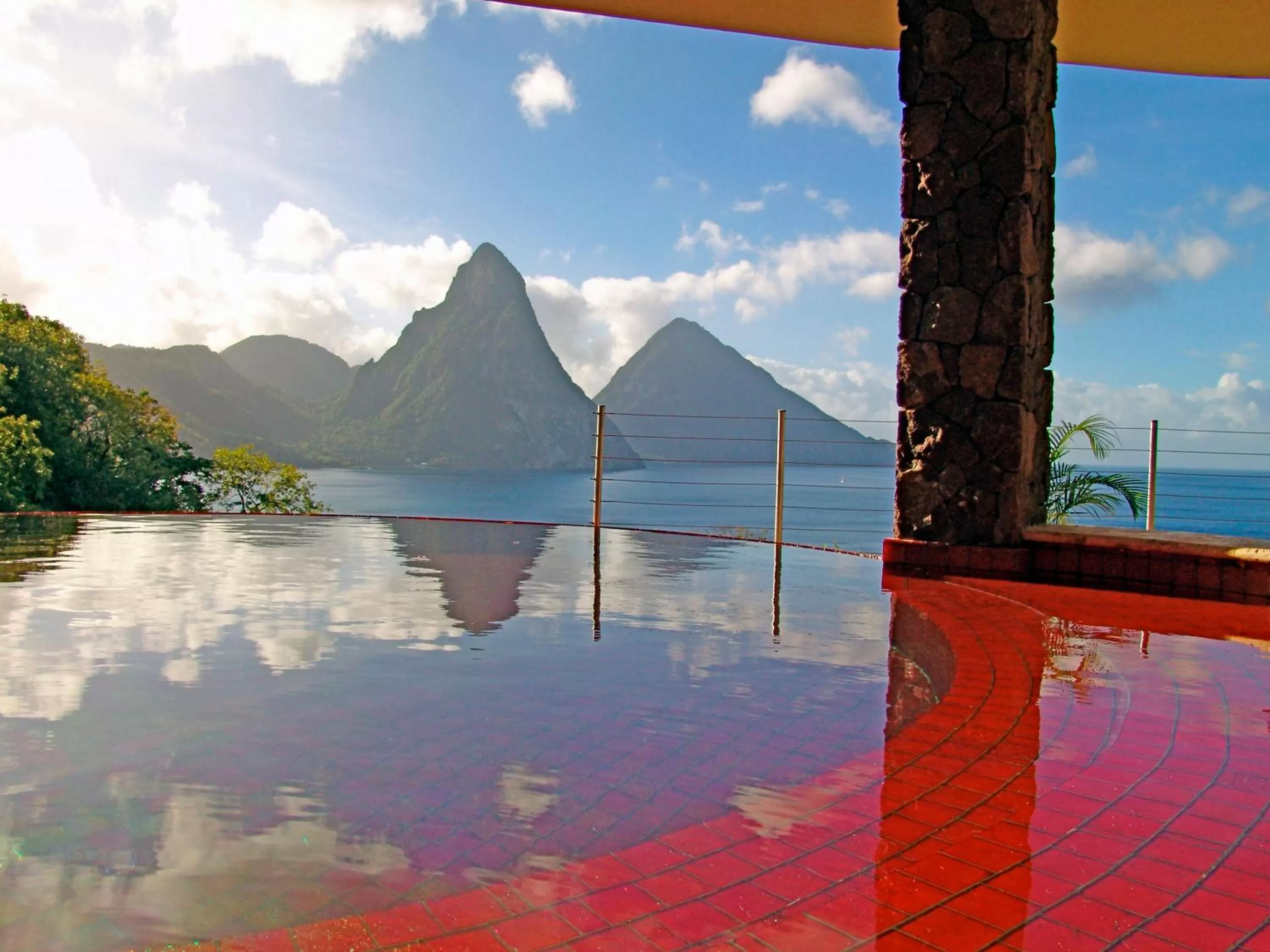 Landmark view in Jade Mountain