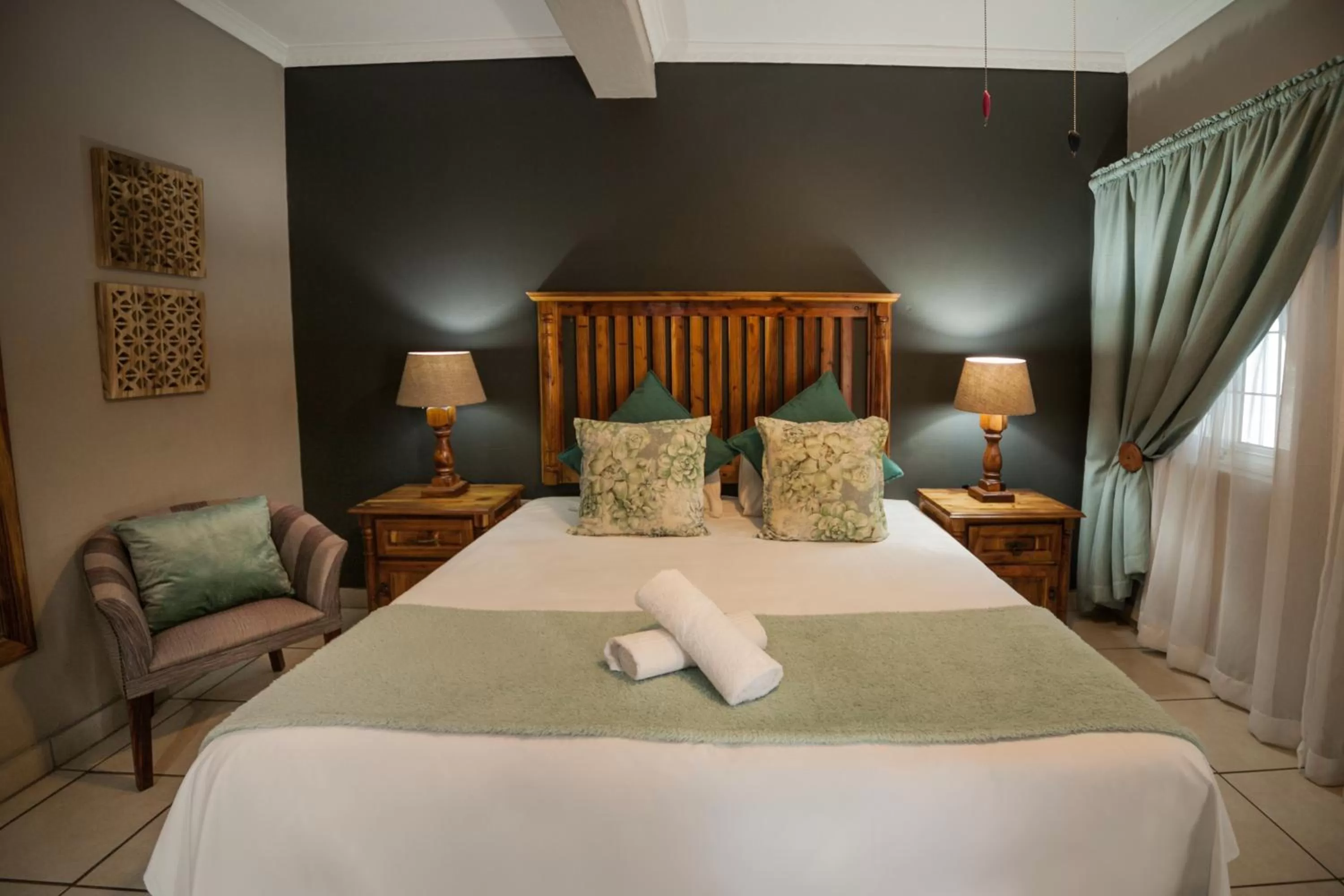 Bed in Ivory Tusk Lodge