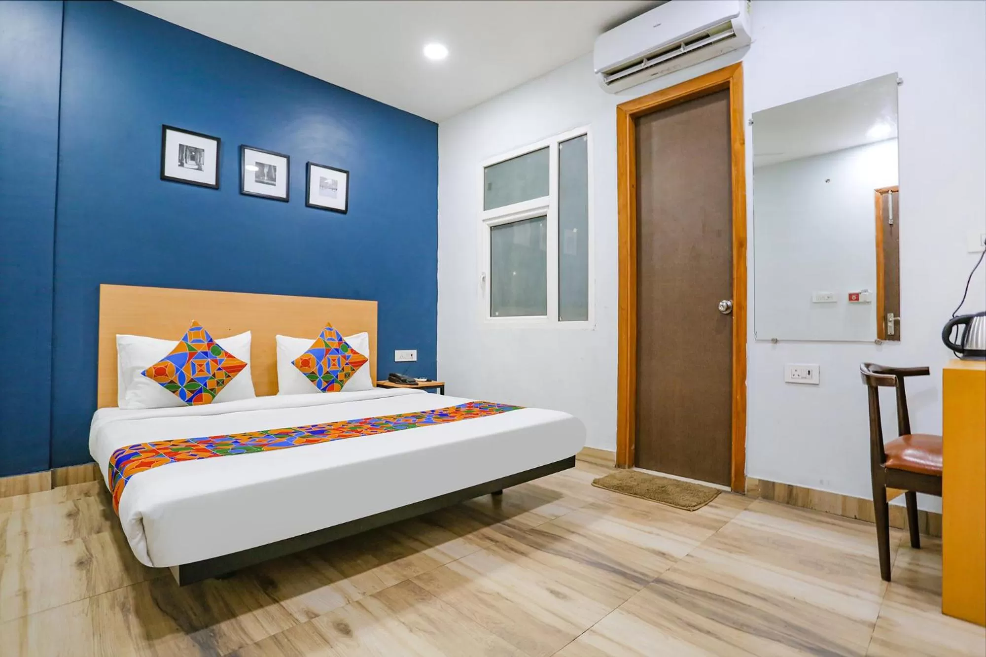 Bed in FabHotel F9 Peeragarhi