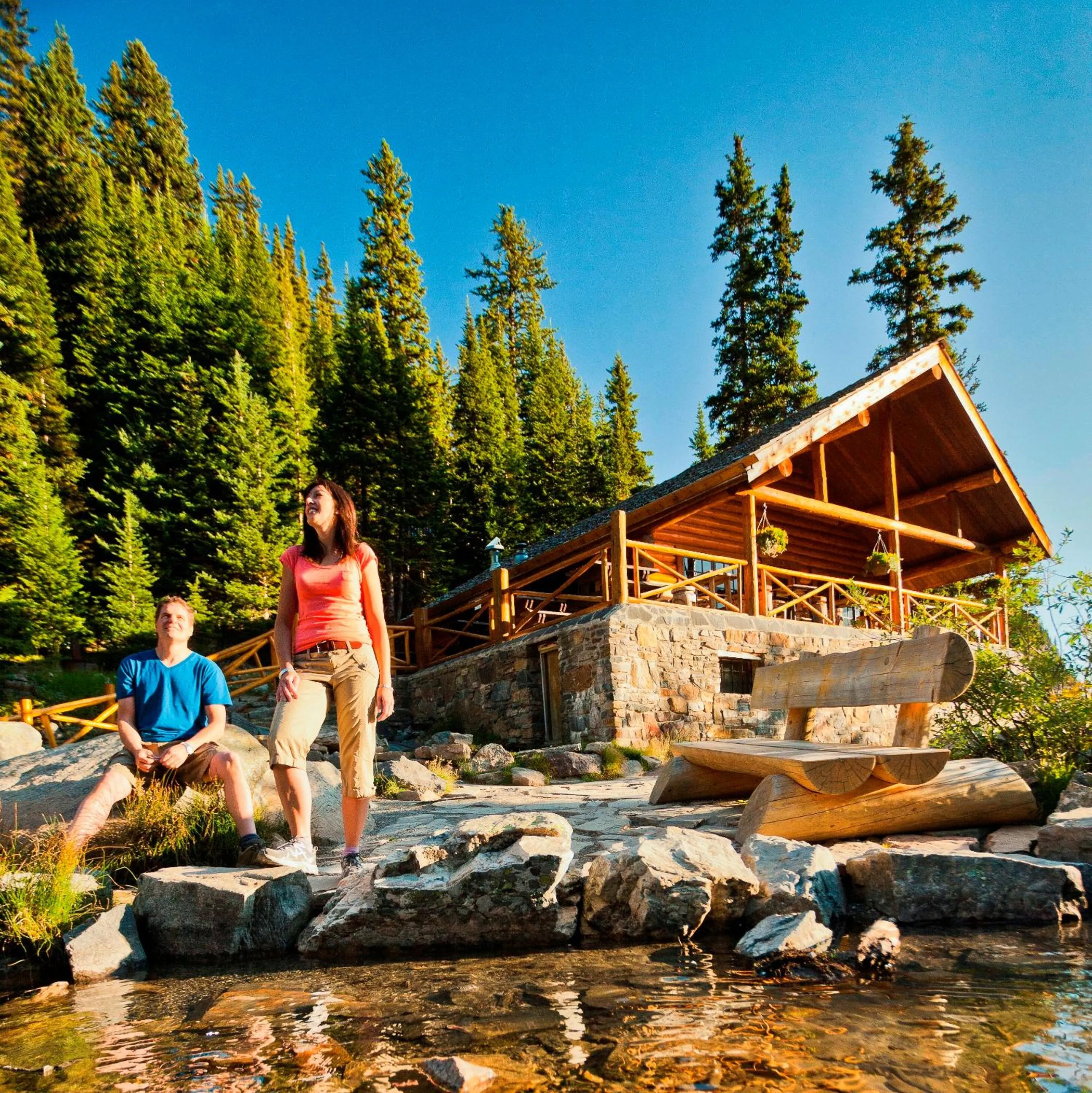 People in Mountaineer Lodge