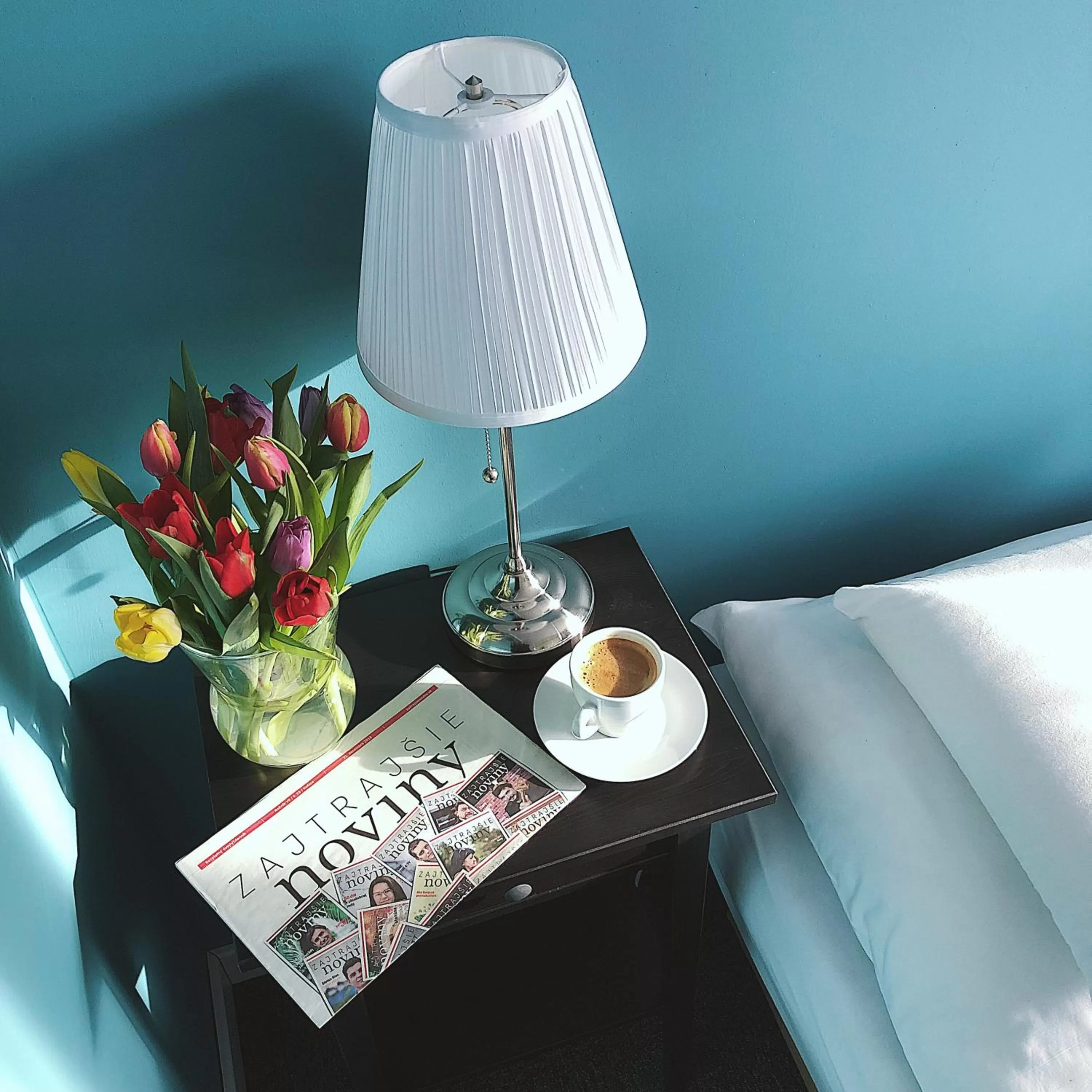 Bed in TeleDom Hotel