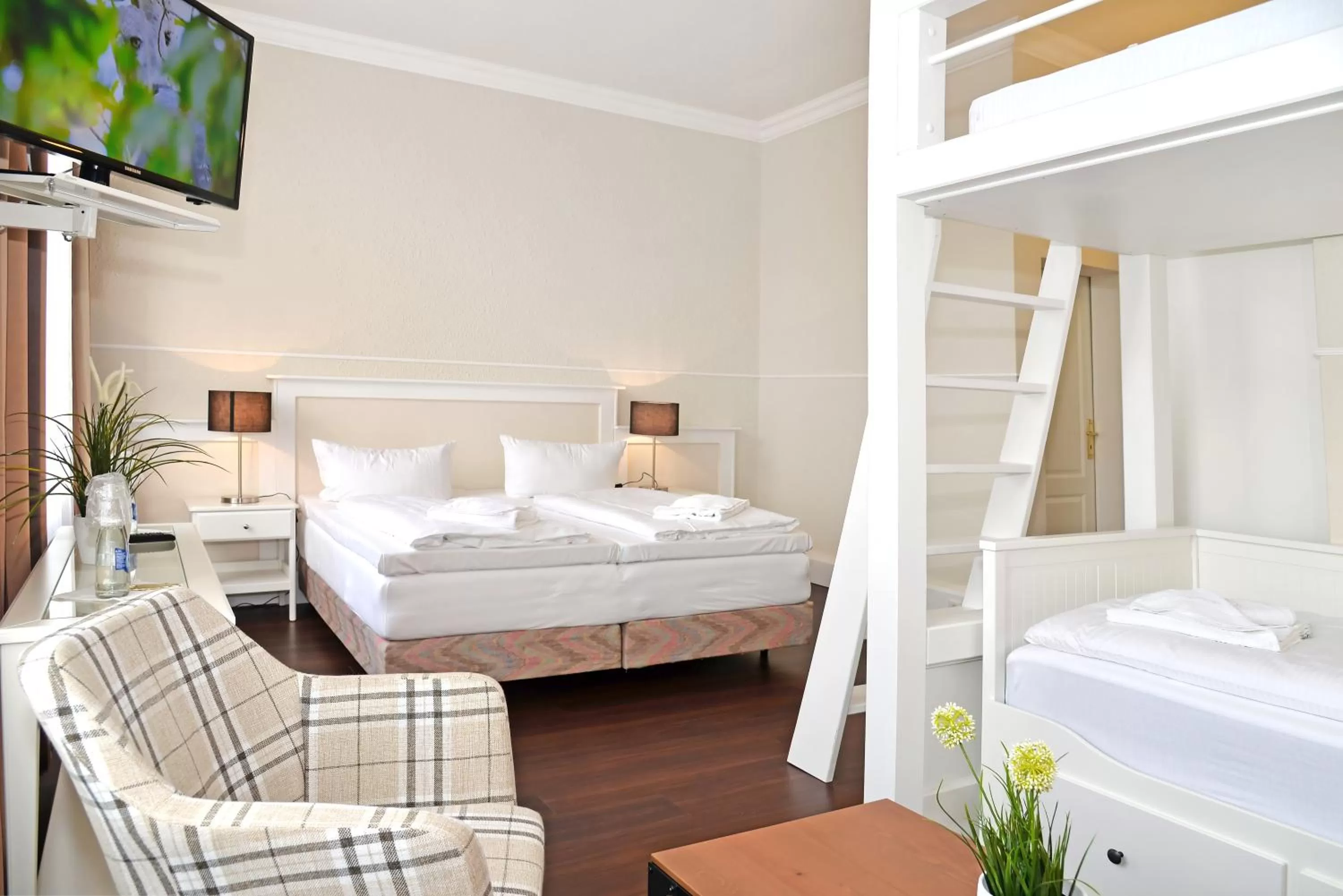 Bed in Hotel Stralsund