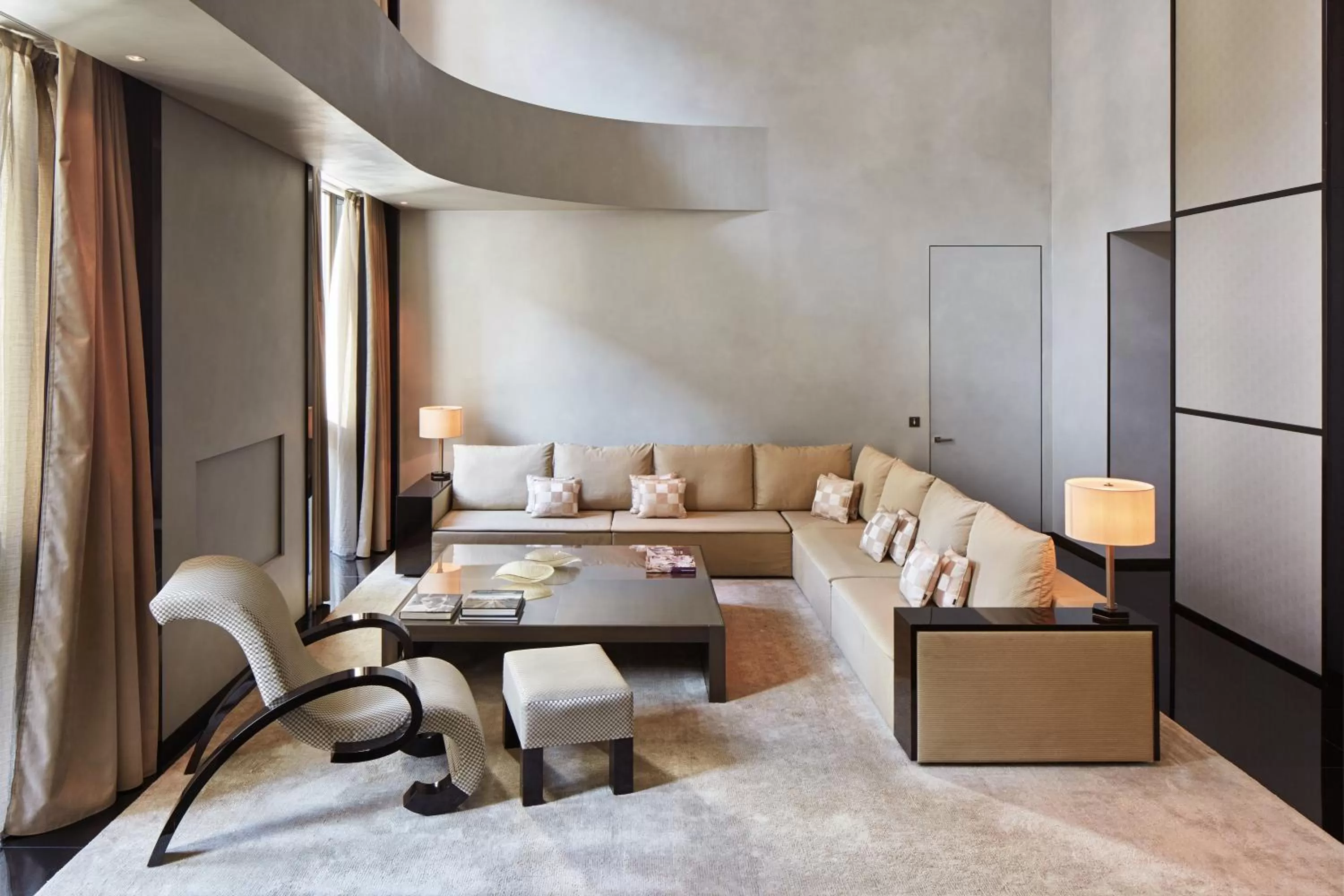 Living room in Armani Hotel Milano