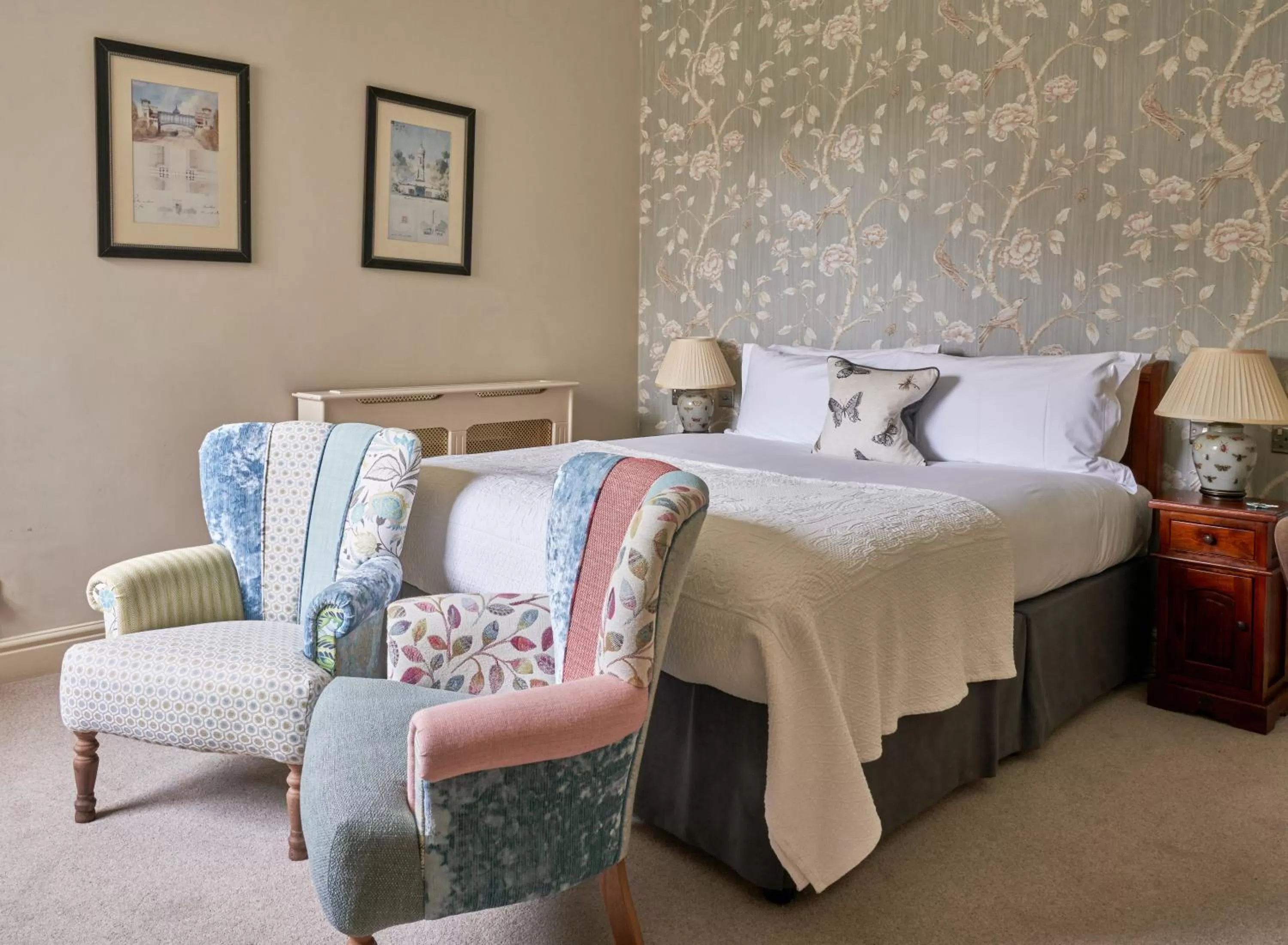Bedroom, Bed in Lucknam Park, Emblems Collection