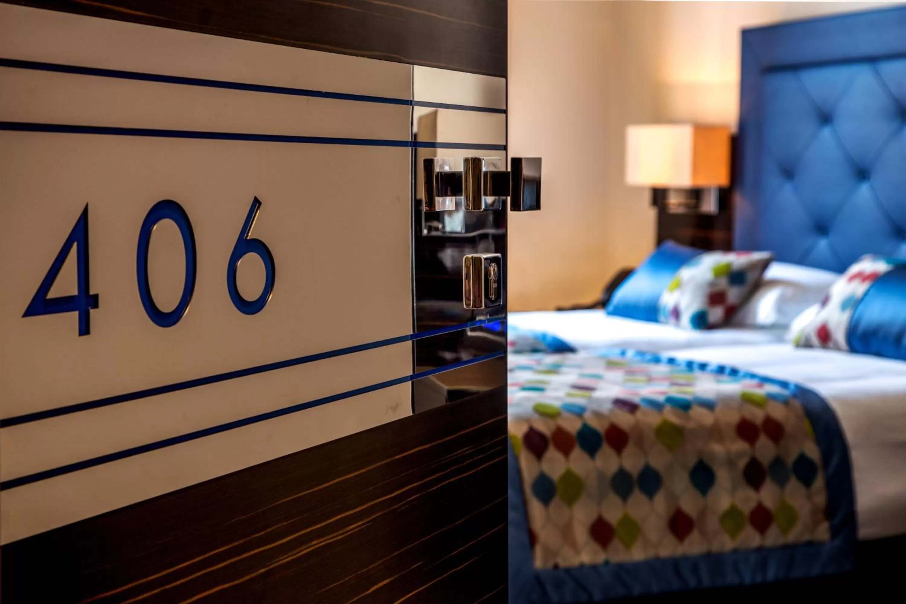 Decorative detail, Bed in Gioberti Art Hotel