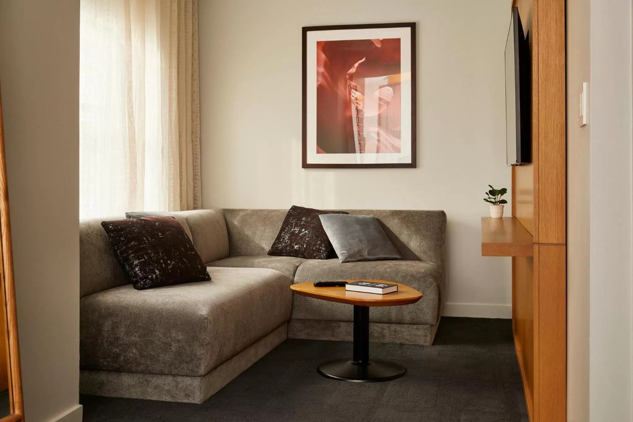 Seating area in 21c Museum Hotel Chicago