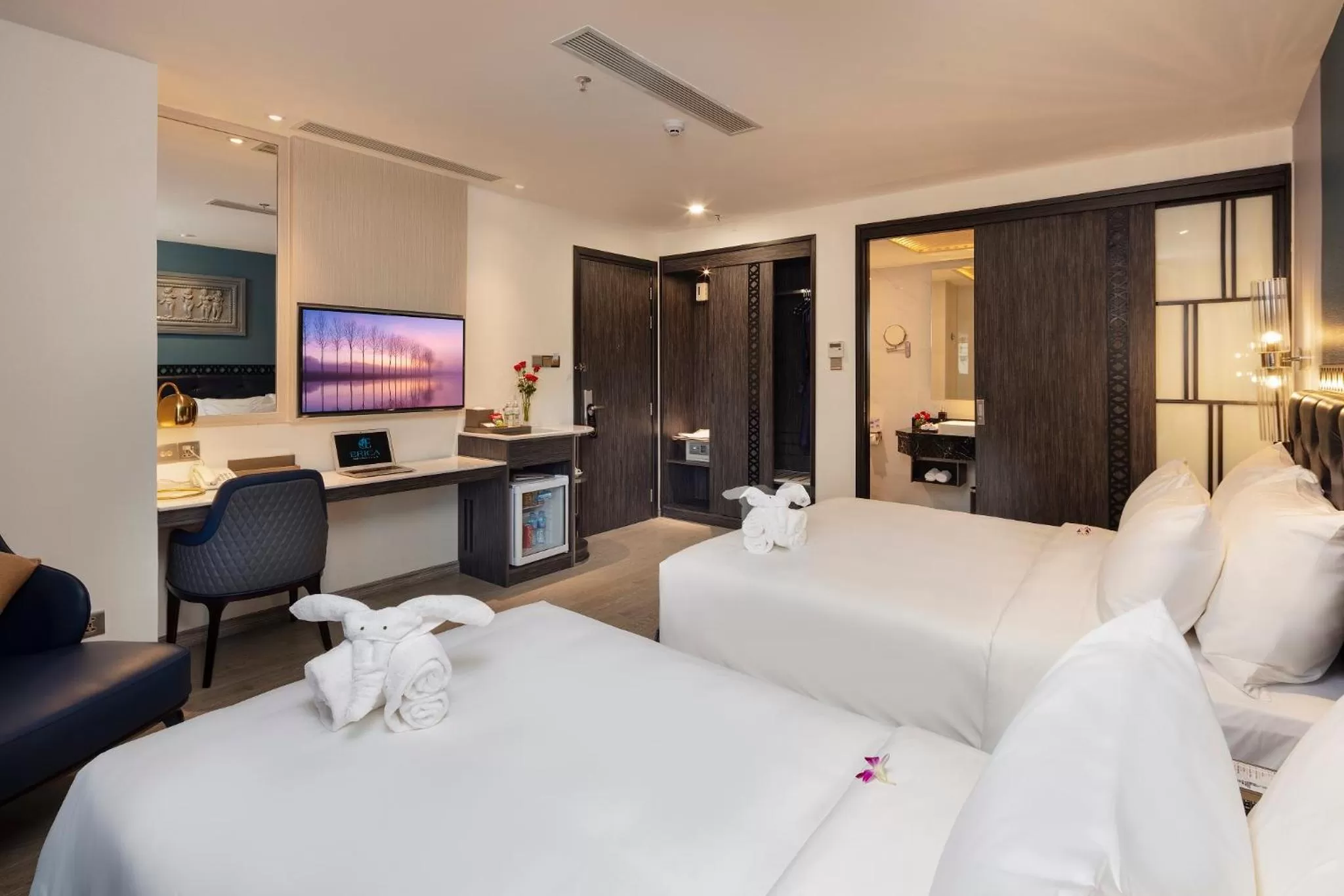 Photo of the whole room, Bed in Erica Nha Trang Hotel