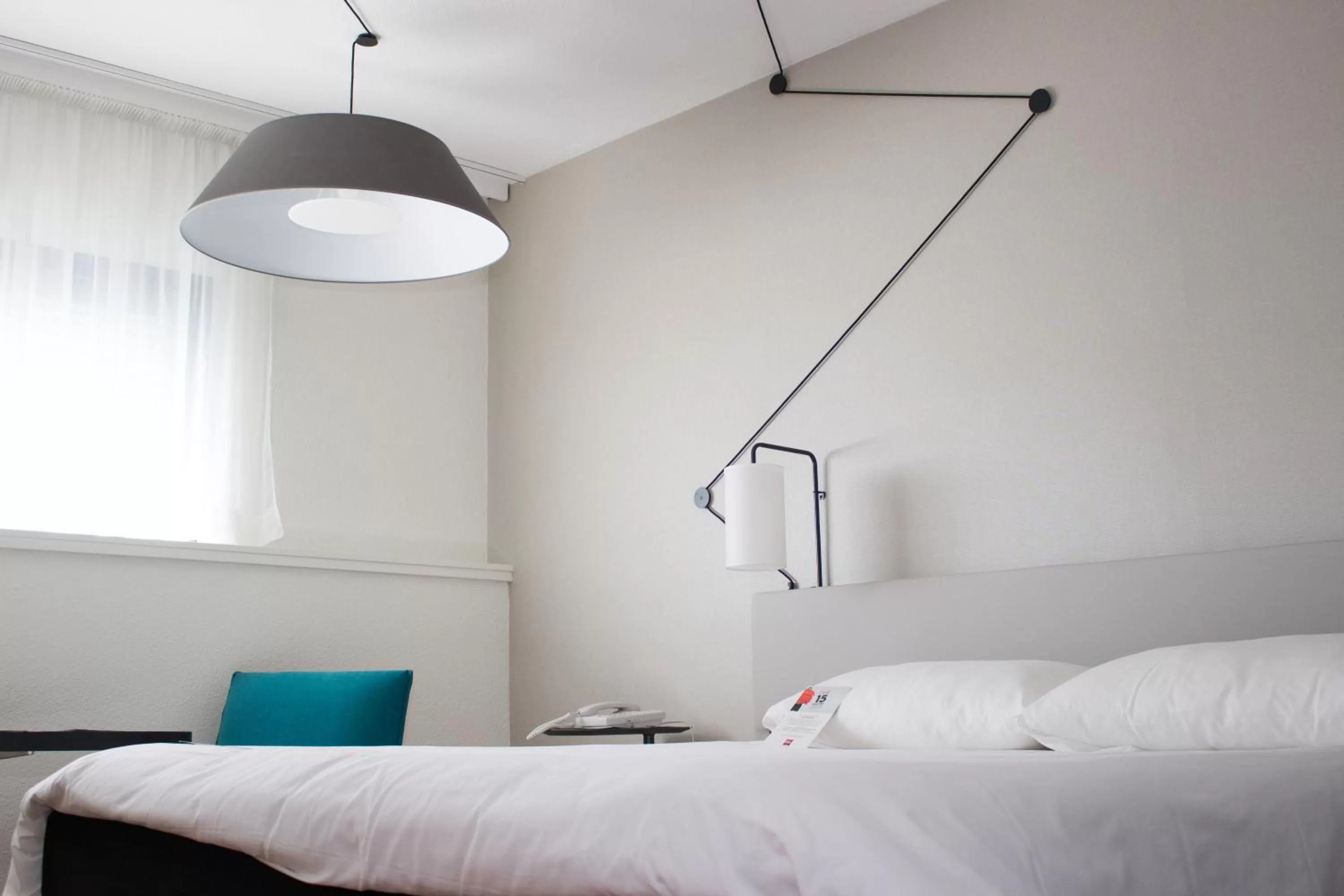 Decorative detail, Bed in ibis Poitiers Site du Futuroscope