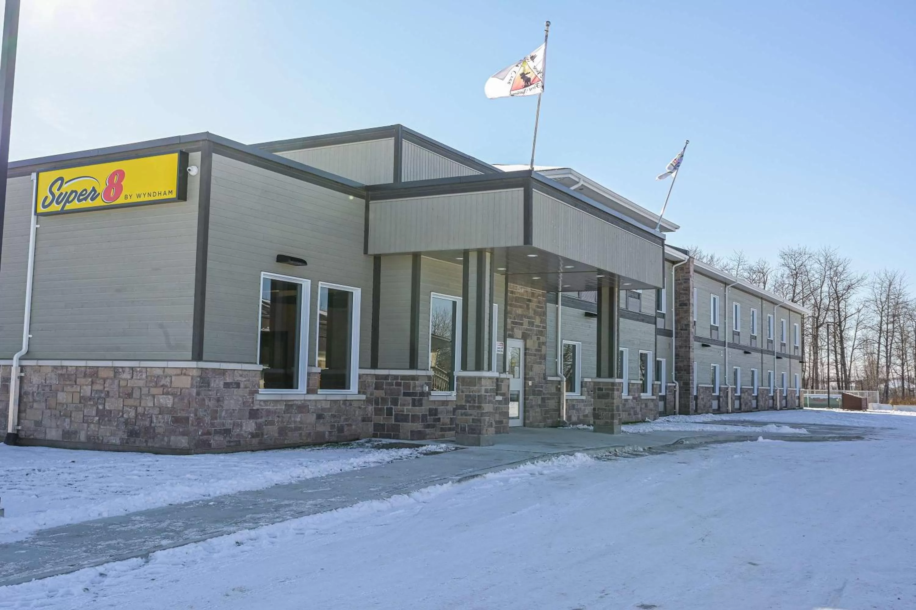 Property building, Winter in Super 8 by Wyndham Moosonee