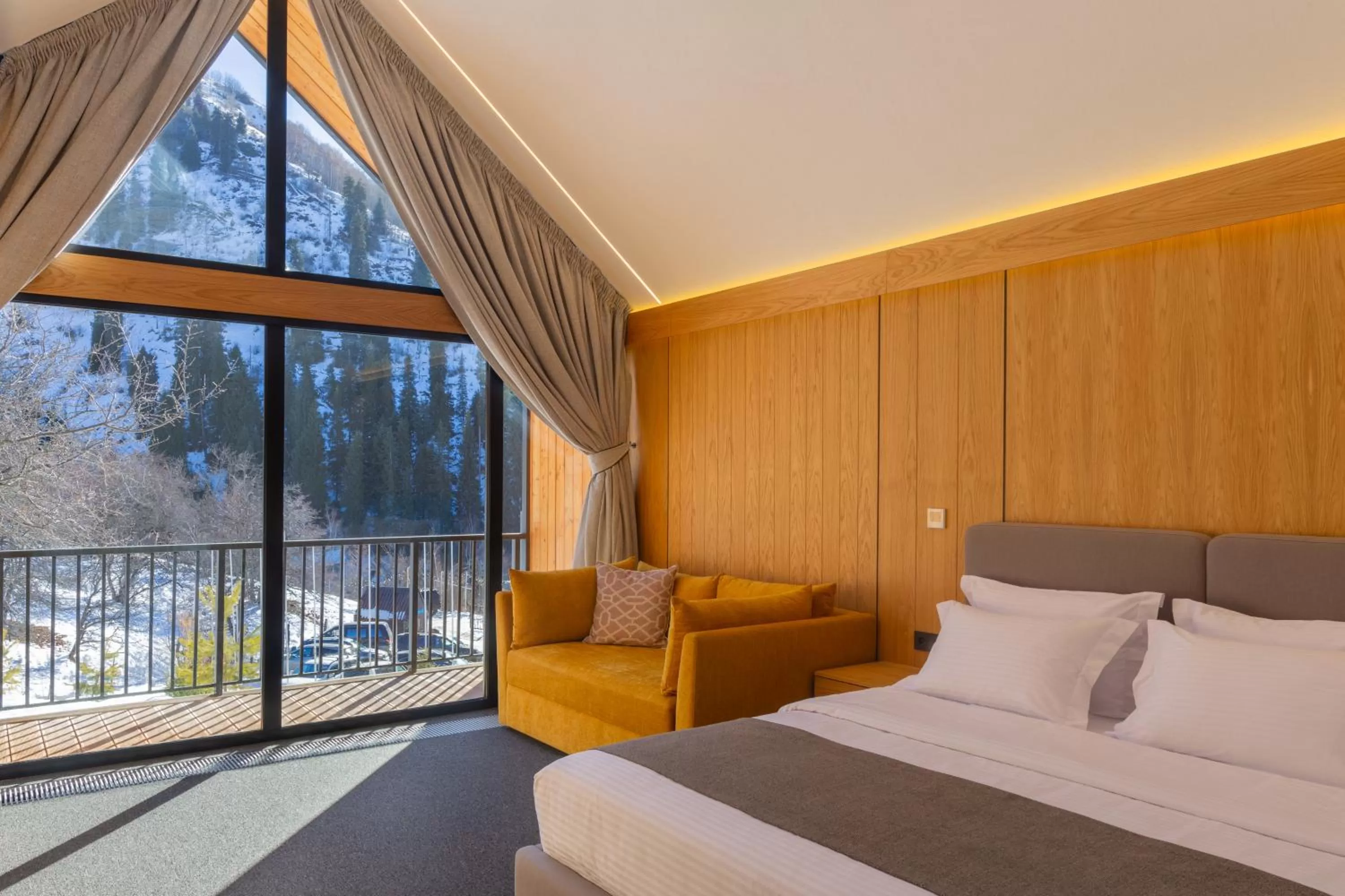 Bed in Qazaq Auyl Eco Hotel