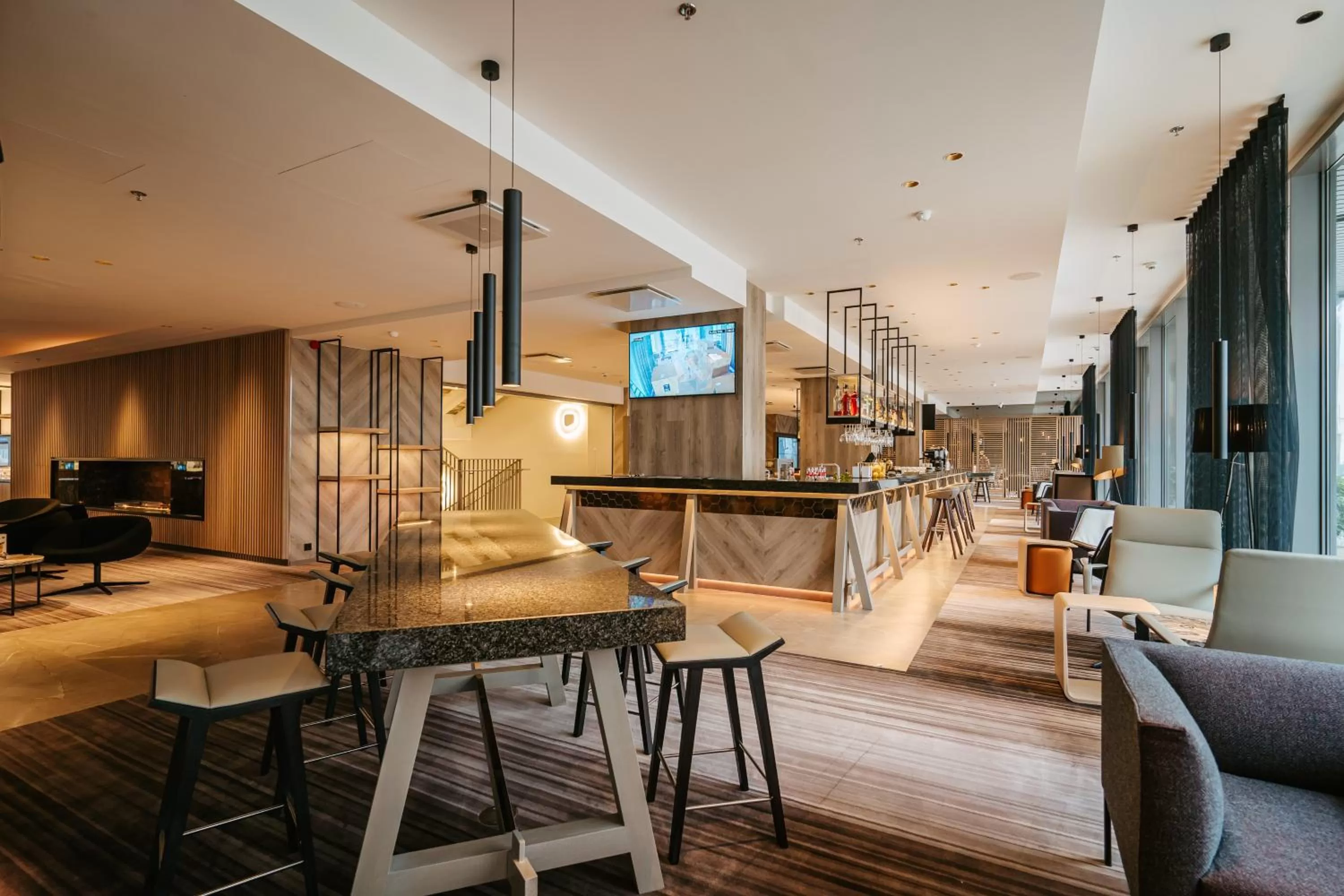 Communal lounge/ TV room in Tallink City Hotel