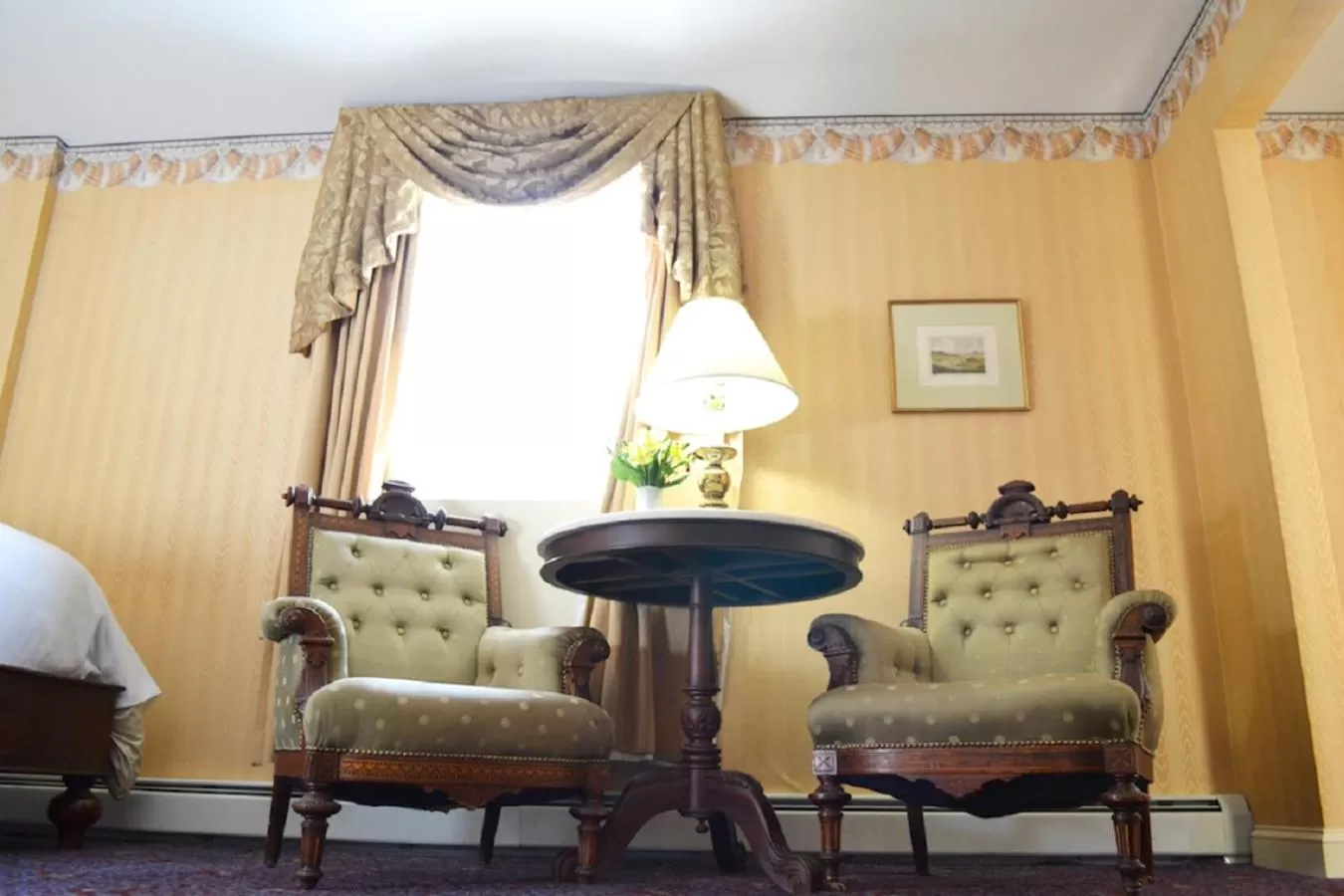 Seating area in The Inn at Saratoga