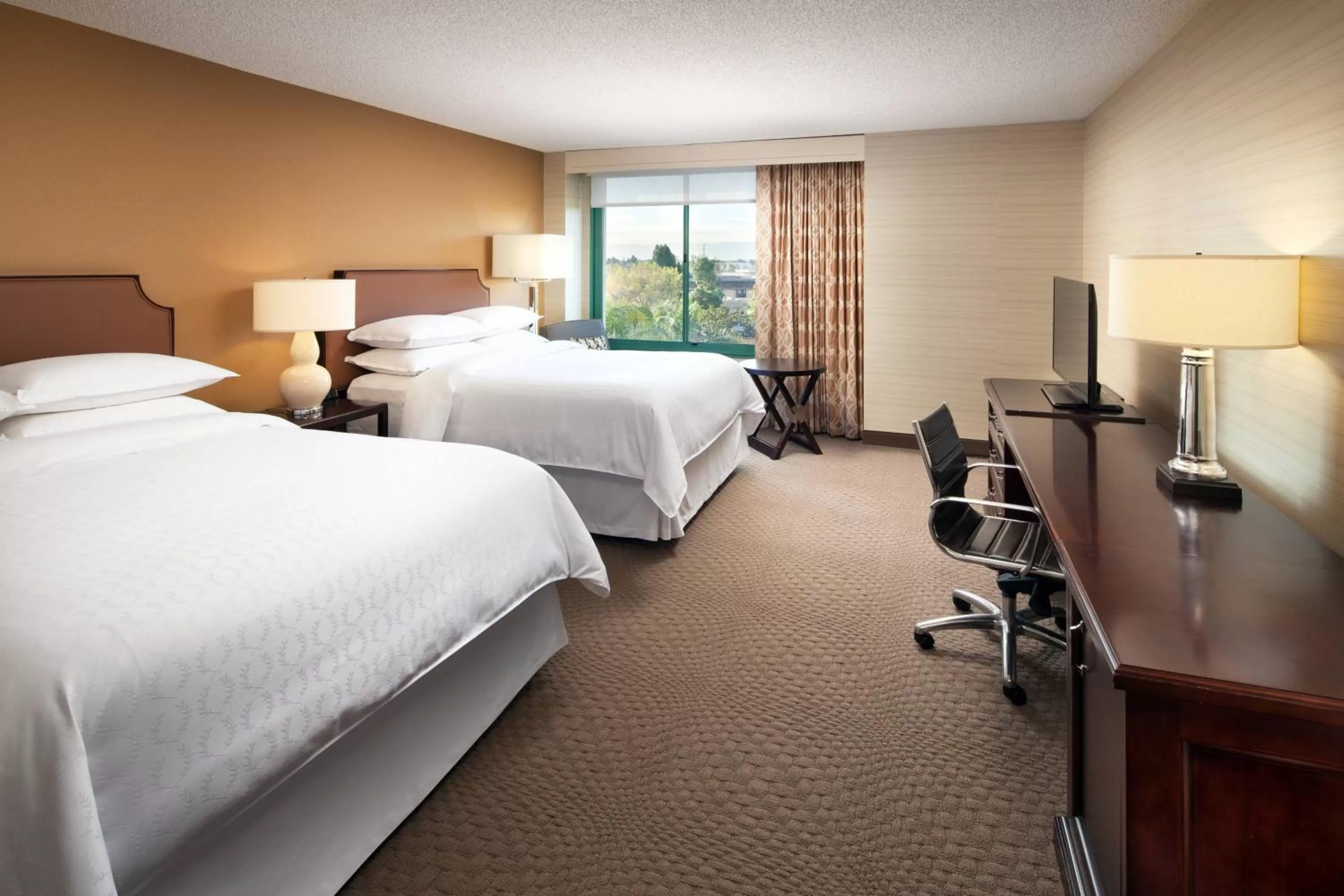 Photo of the whole room, Bed in Sheraton San Jose Silicon Valley