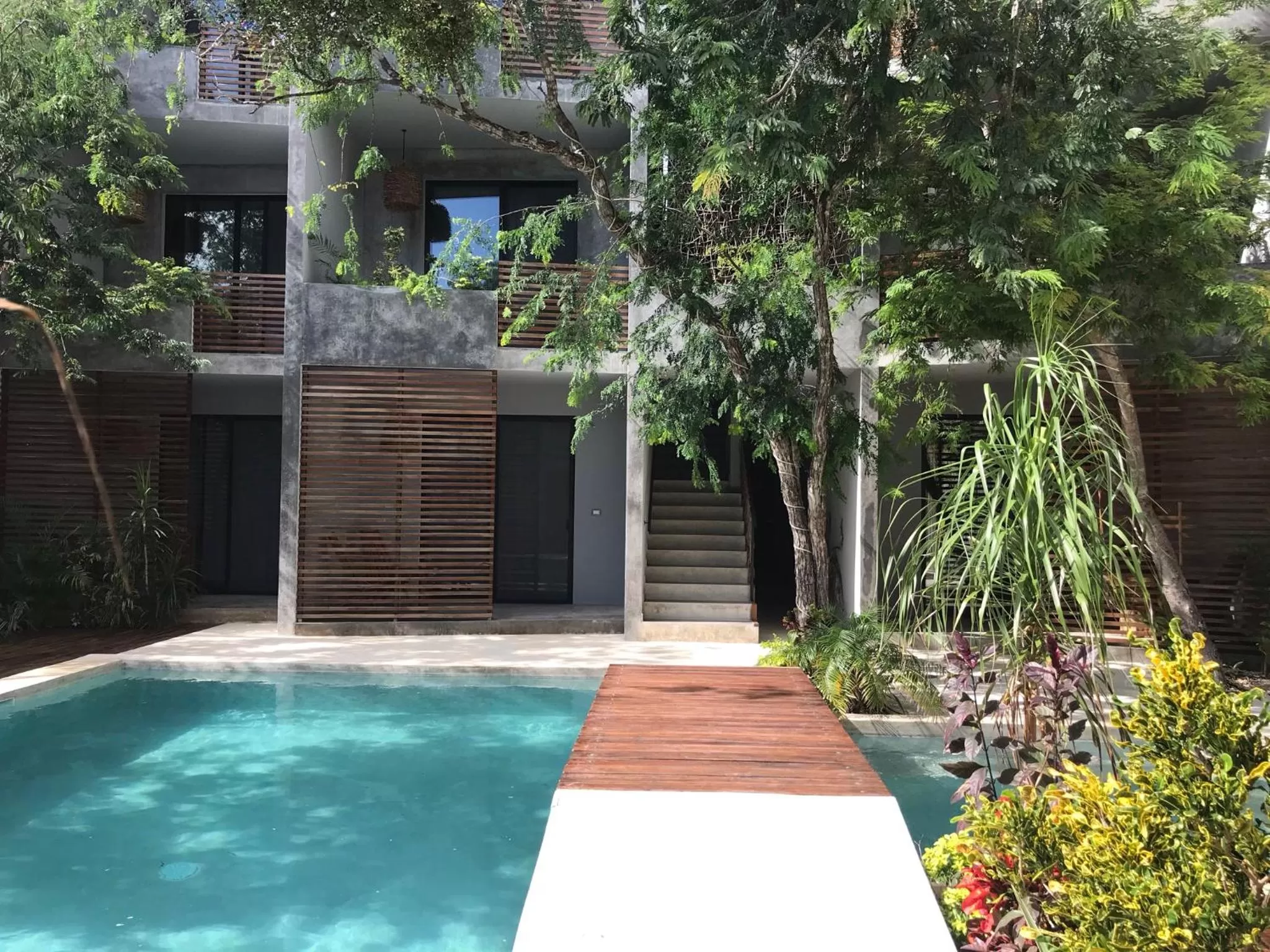 Inner courtyard view in Little Gem Hotel Tulum La Veleta