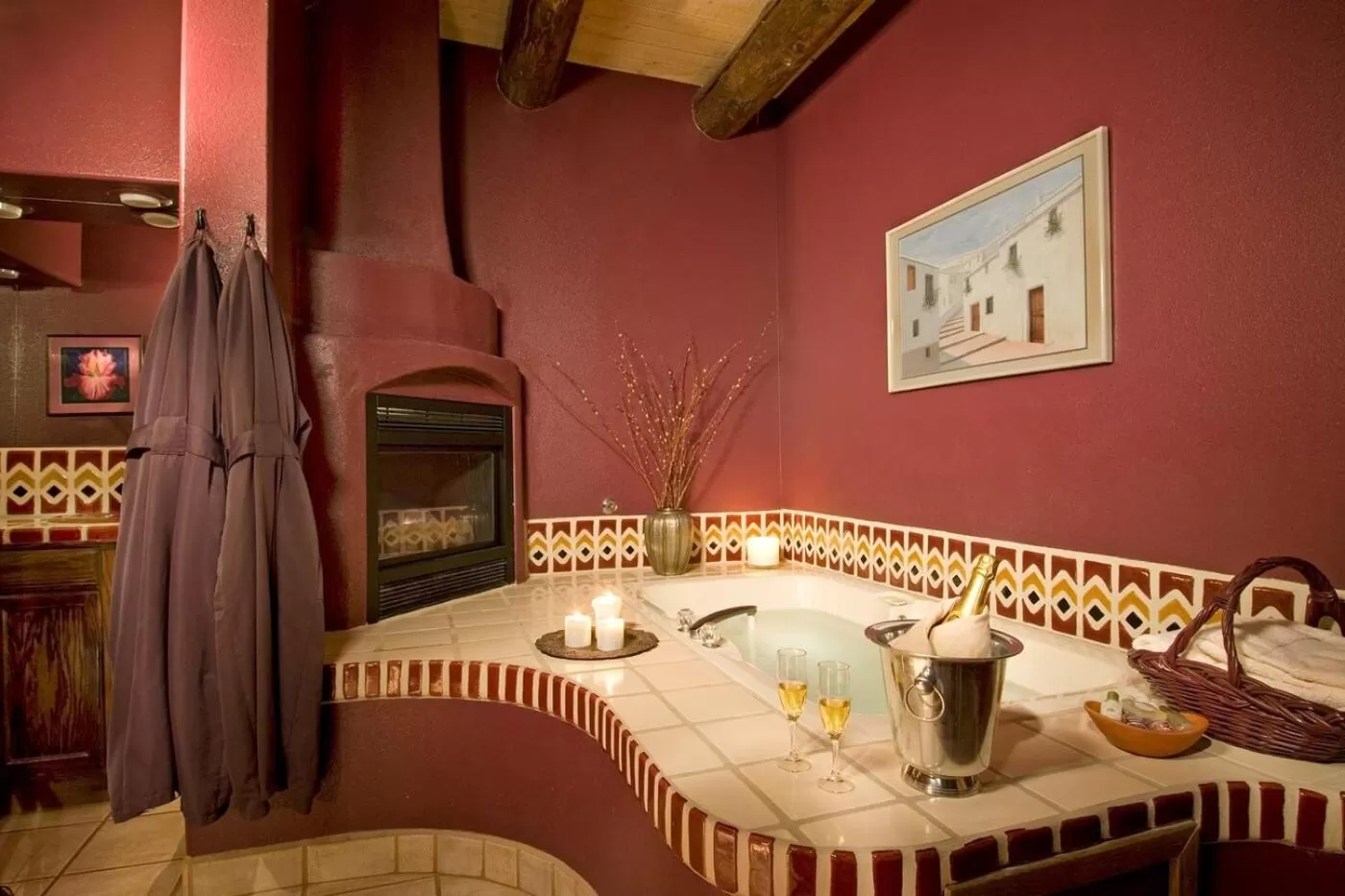 Bathroom, Restaurant/Places to Eat in Adobe and Pines Inn Bed and Breakfast