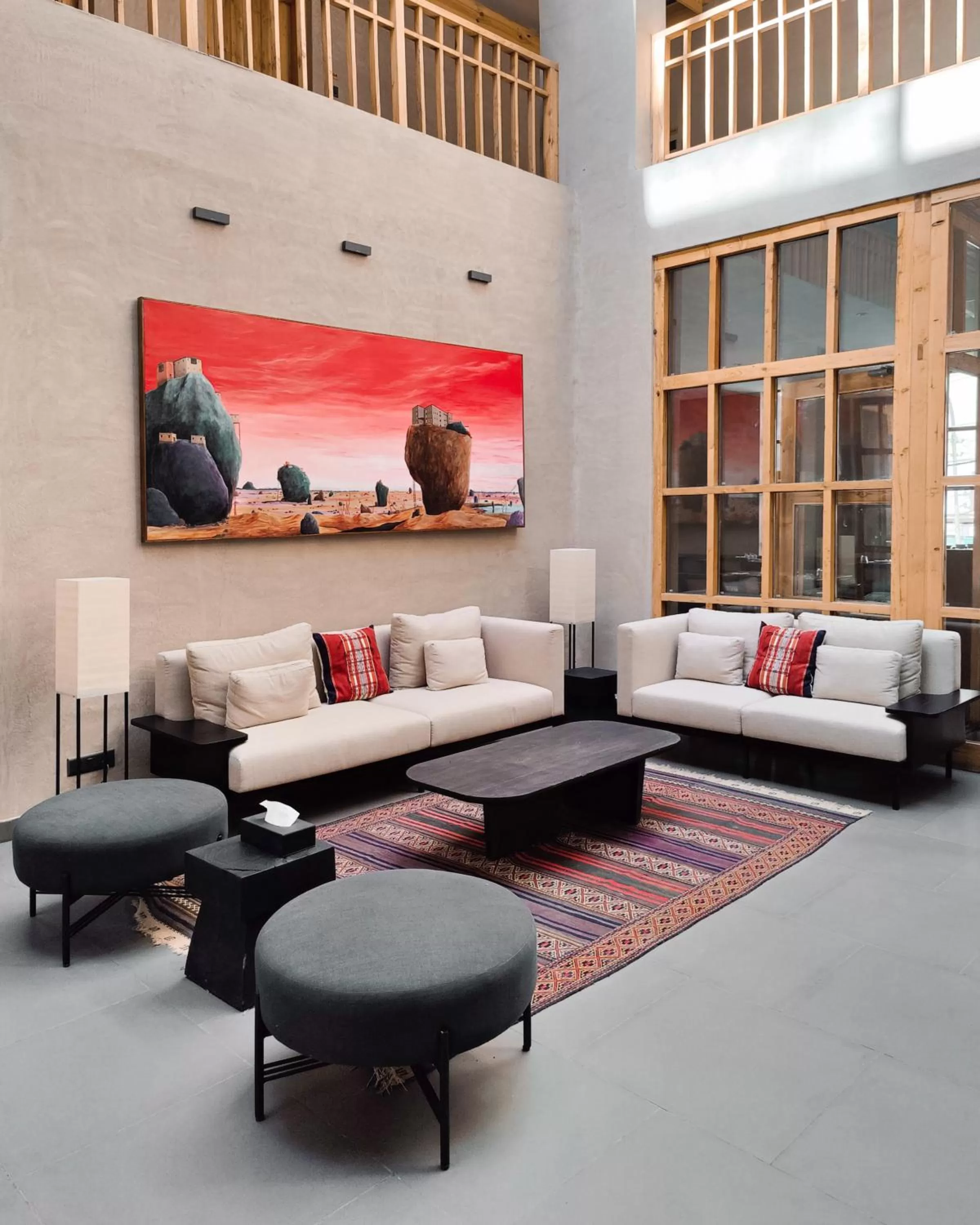 Lobby or reception in Chospa Hotel, Leh