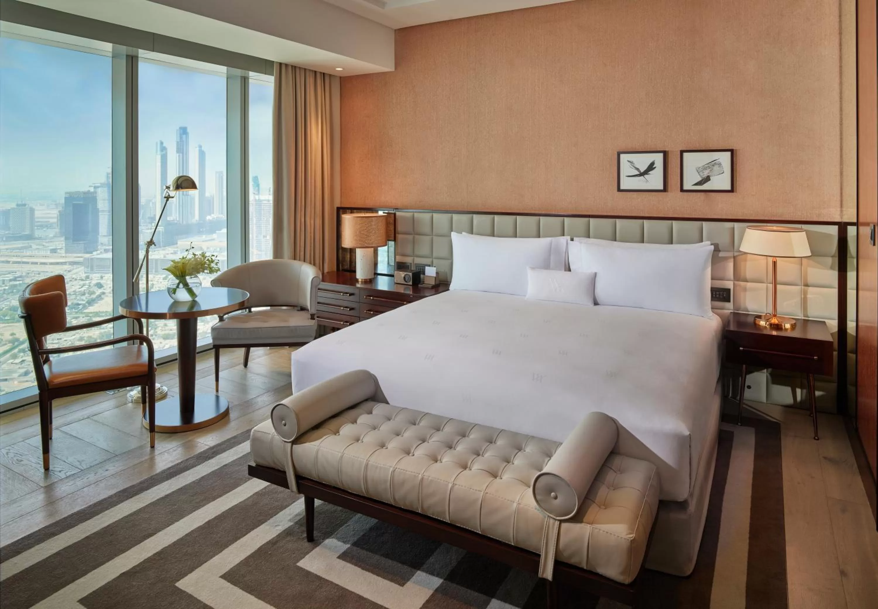 Bed in Waldorf Astoria Dubai International Financial Centre