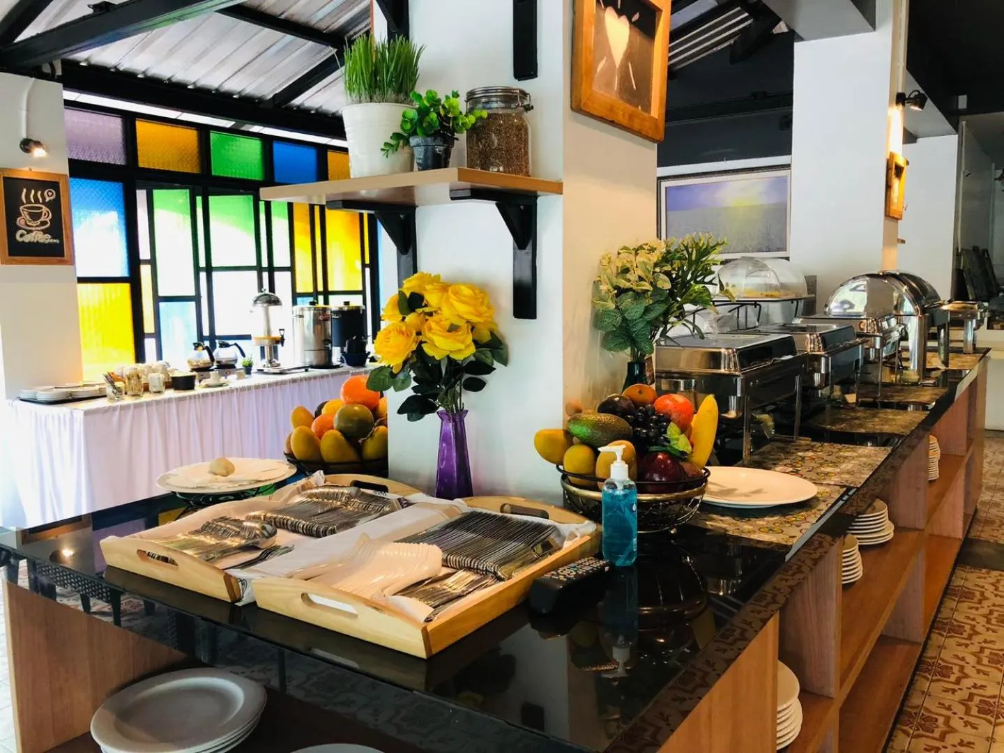 Buffet breakfast in The Rubber Hotel Phuket