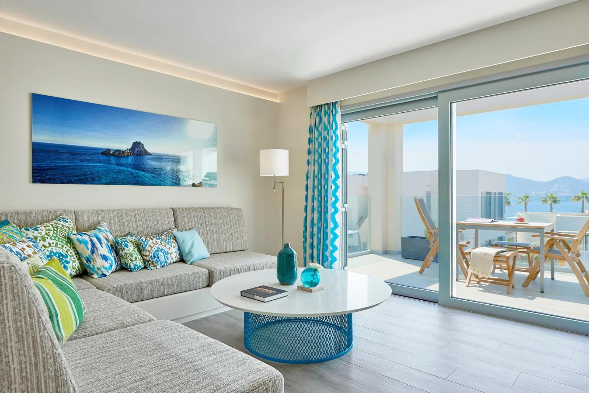 Living room in 7Pines Resort Ibiza, part of Destination by Hyatt