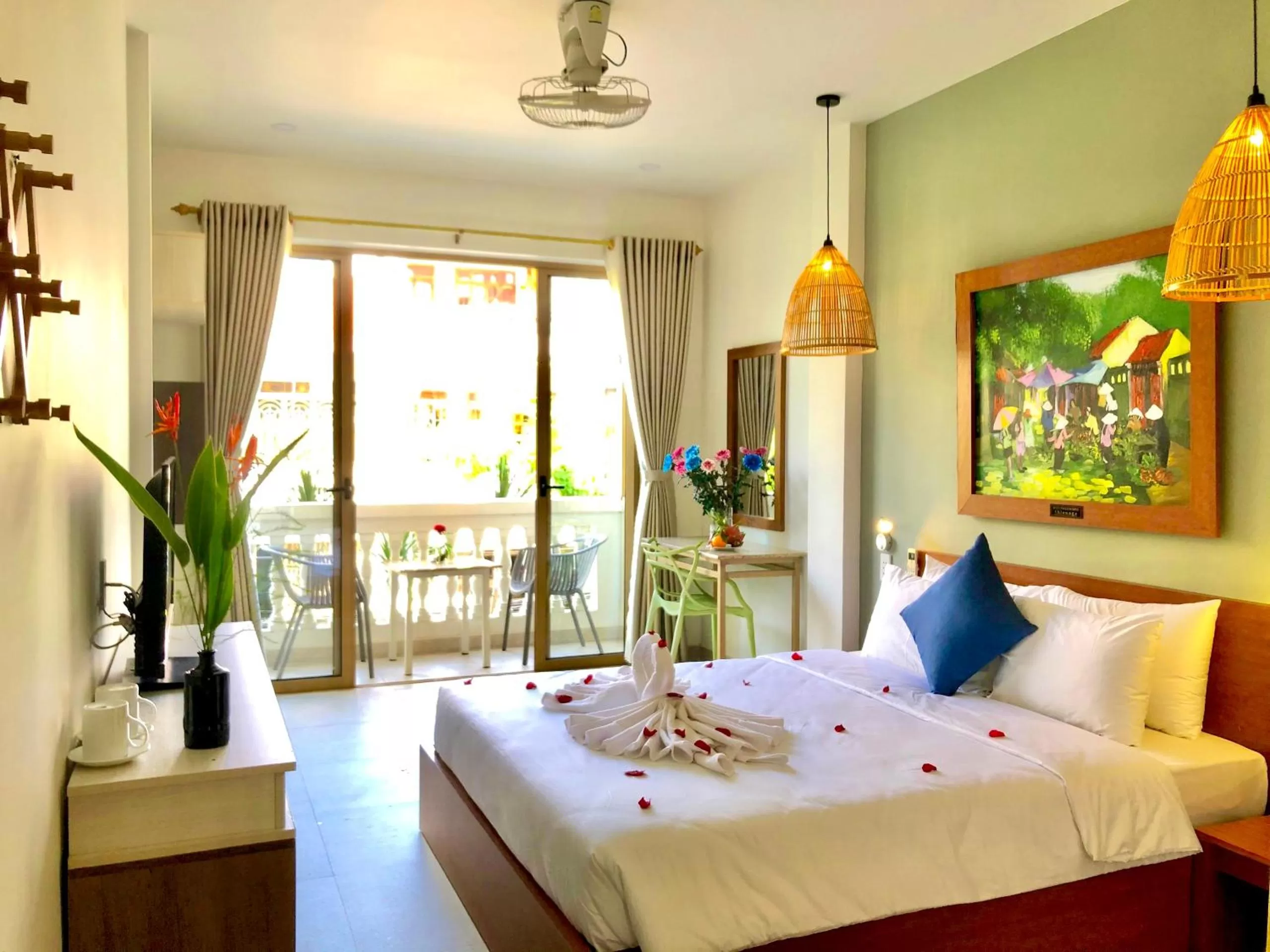 Bed in DE VIVRE HOI AN - Aman Boutique Hotel